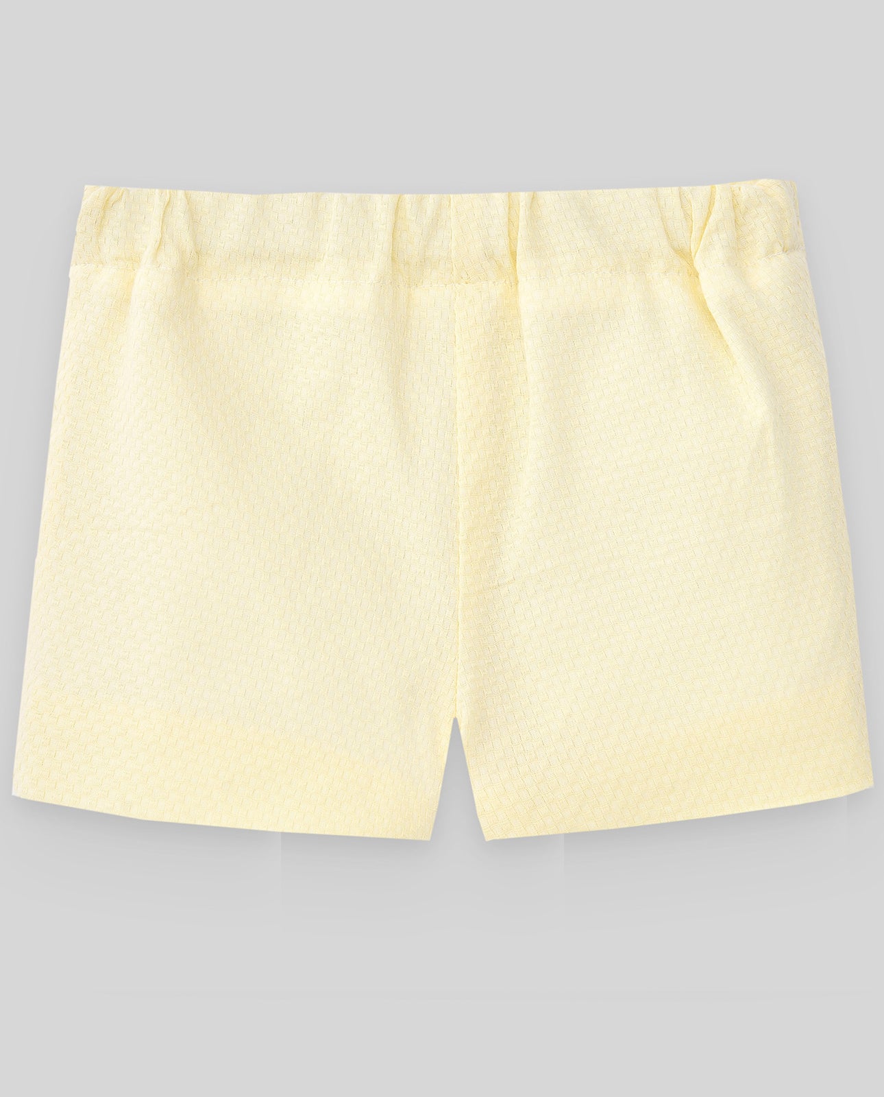 Cotton and Linen Baby Blouse and Shorts Set "Cigüeña"