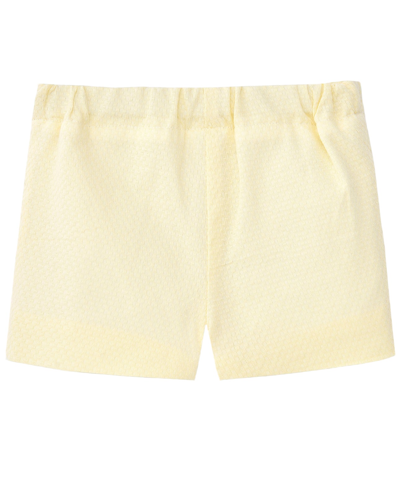 Cotton and Linen Baby Blouse and Shorts Set "Cigüeña"