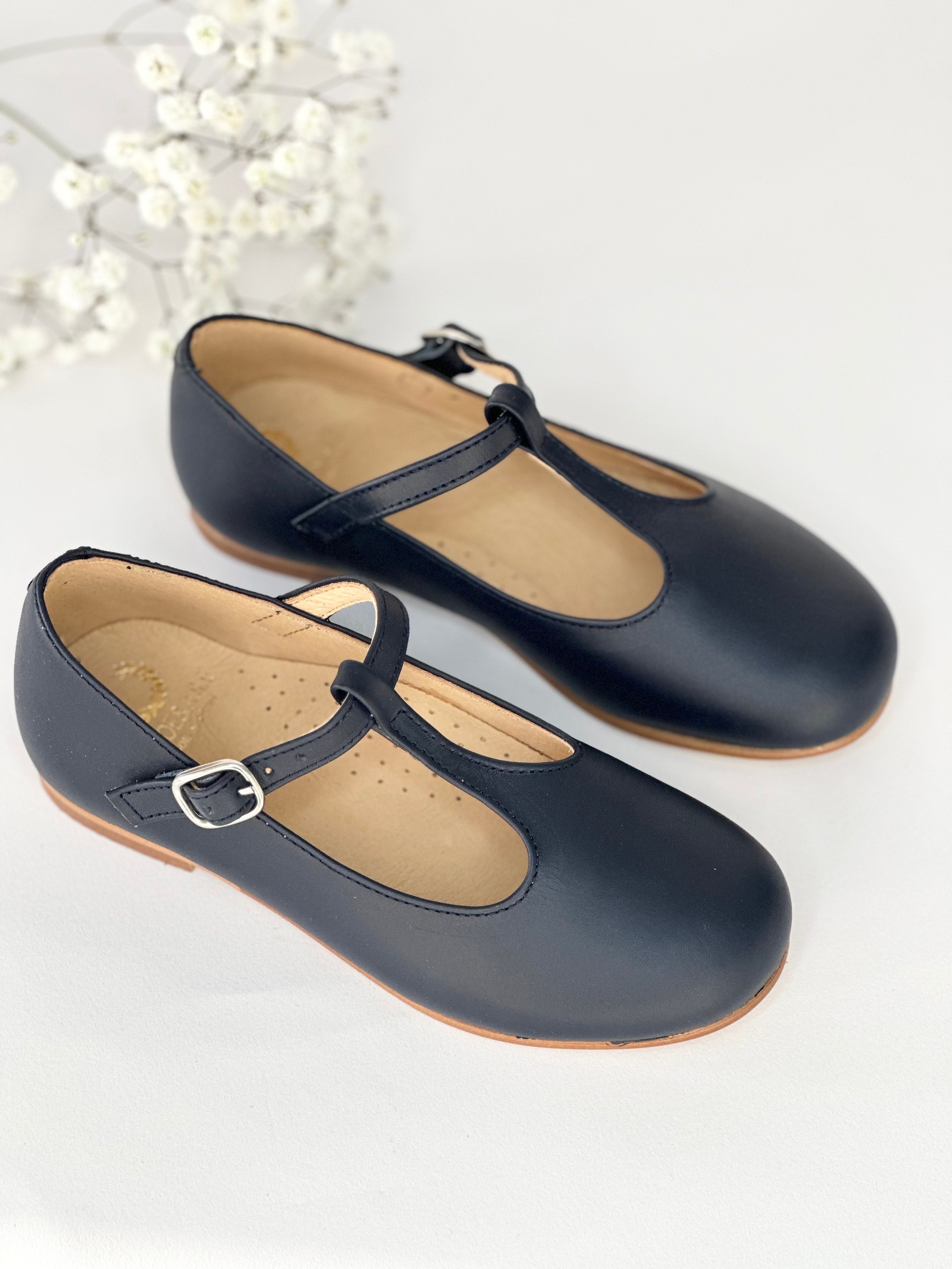Navy T-Bar Mary Janes Chloe & Jule