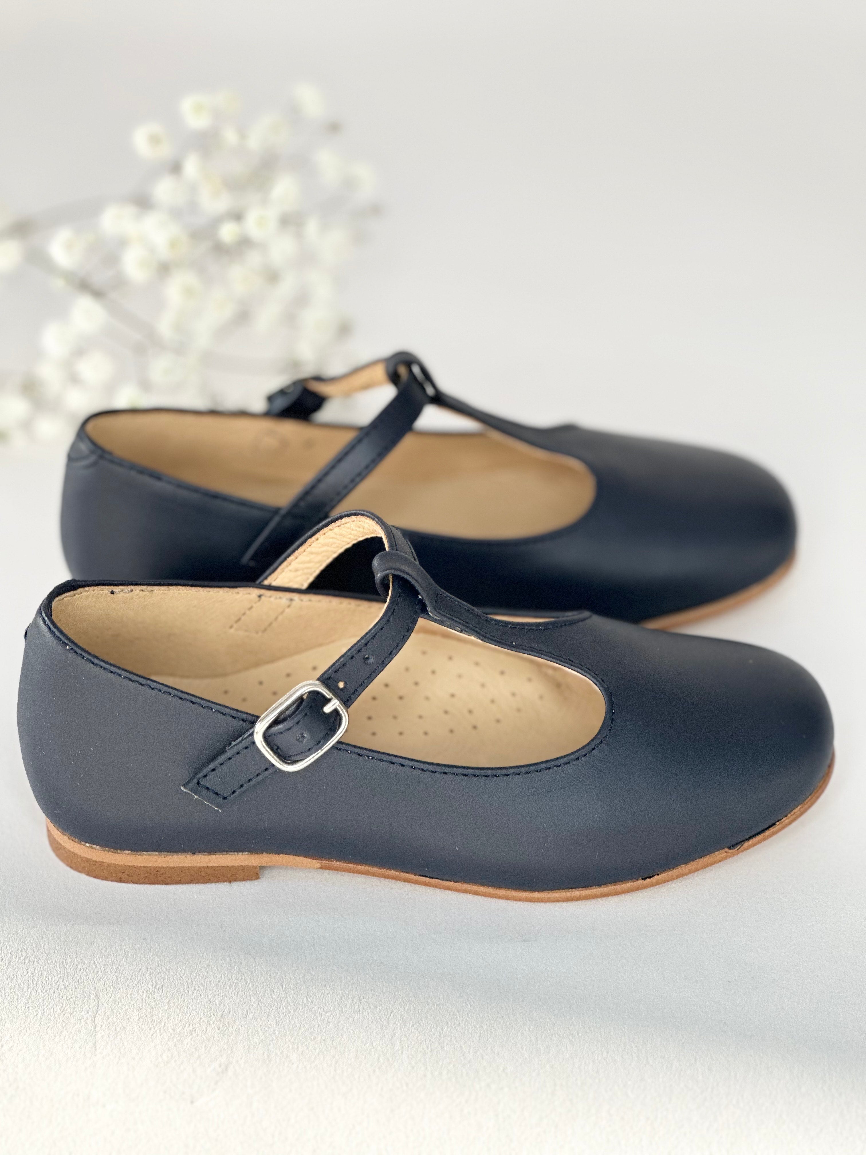 Navy T-Bar Mary Janes Chloe & Jule