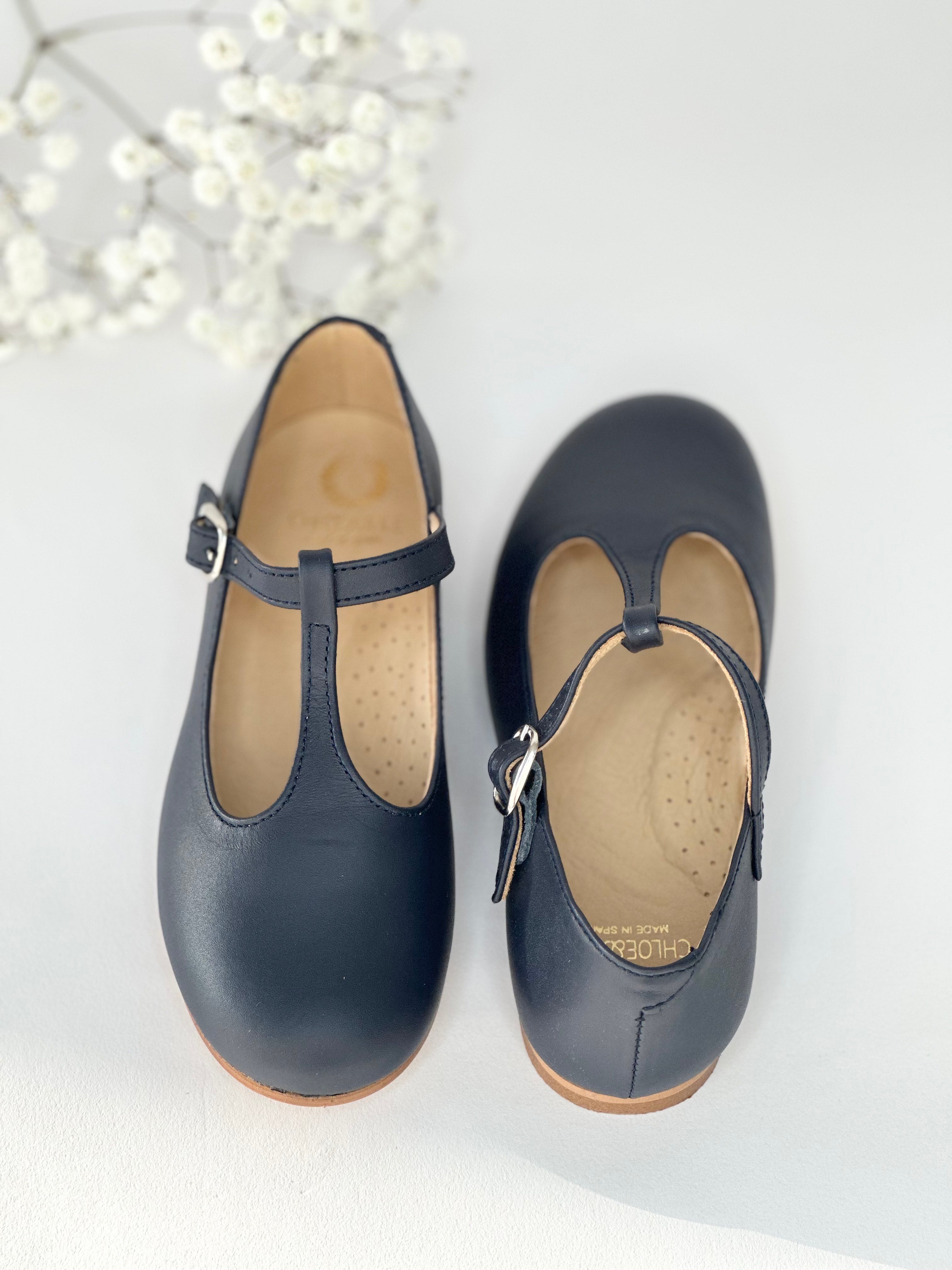 Navy T-Bar Mary Janes Chloe & Jule