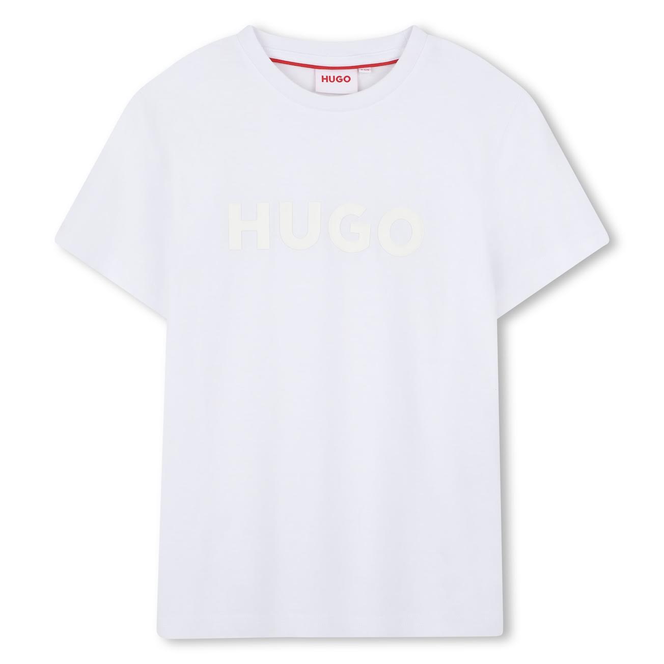 Short Sleeves Tee-Shirt with Bold Chest Print Hugo