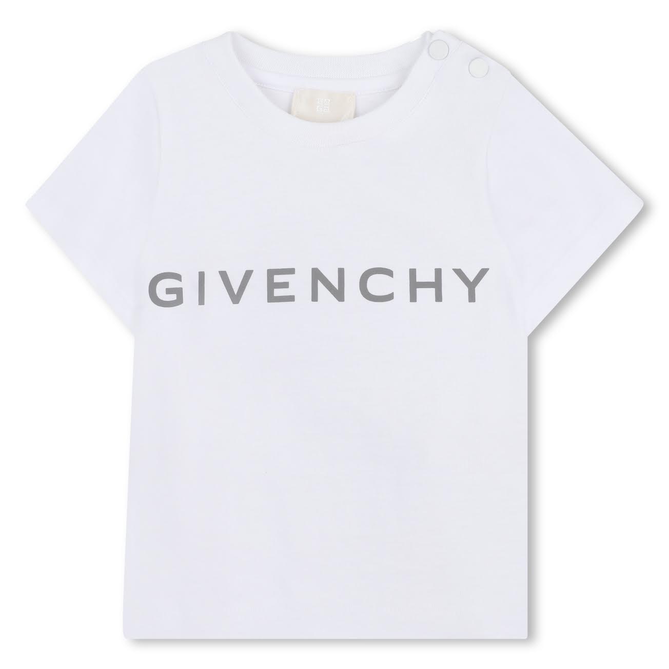 Short Sleeves Tee-Shirt with Shoulder Snap Closure Givenchy