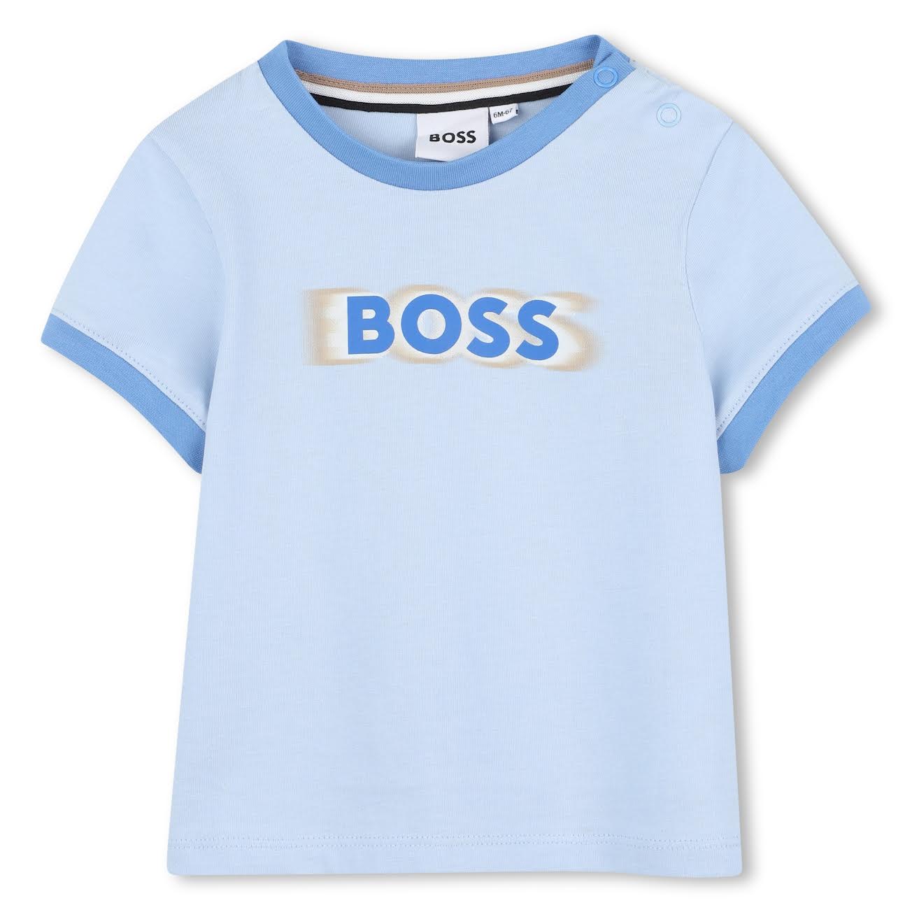 Short Sleeves T-Shirt with Shoulder Snap Fastening Hugo Boss