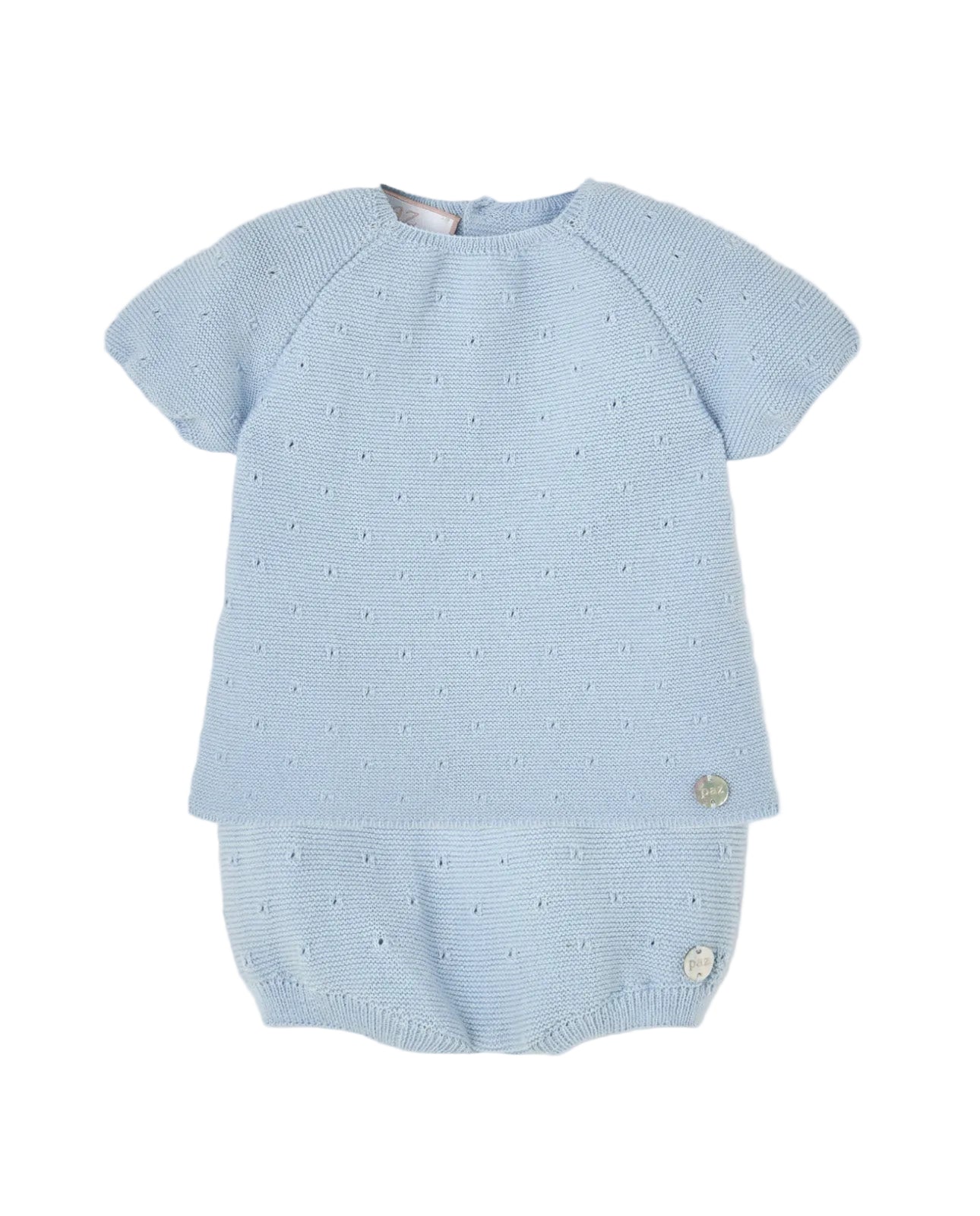 Set Knit Newborn Sweater And Leggins Pastel Blue Schoolsoutdesignerkidswear