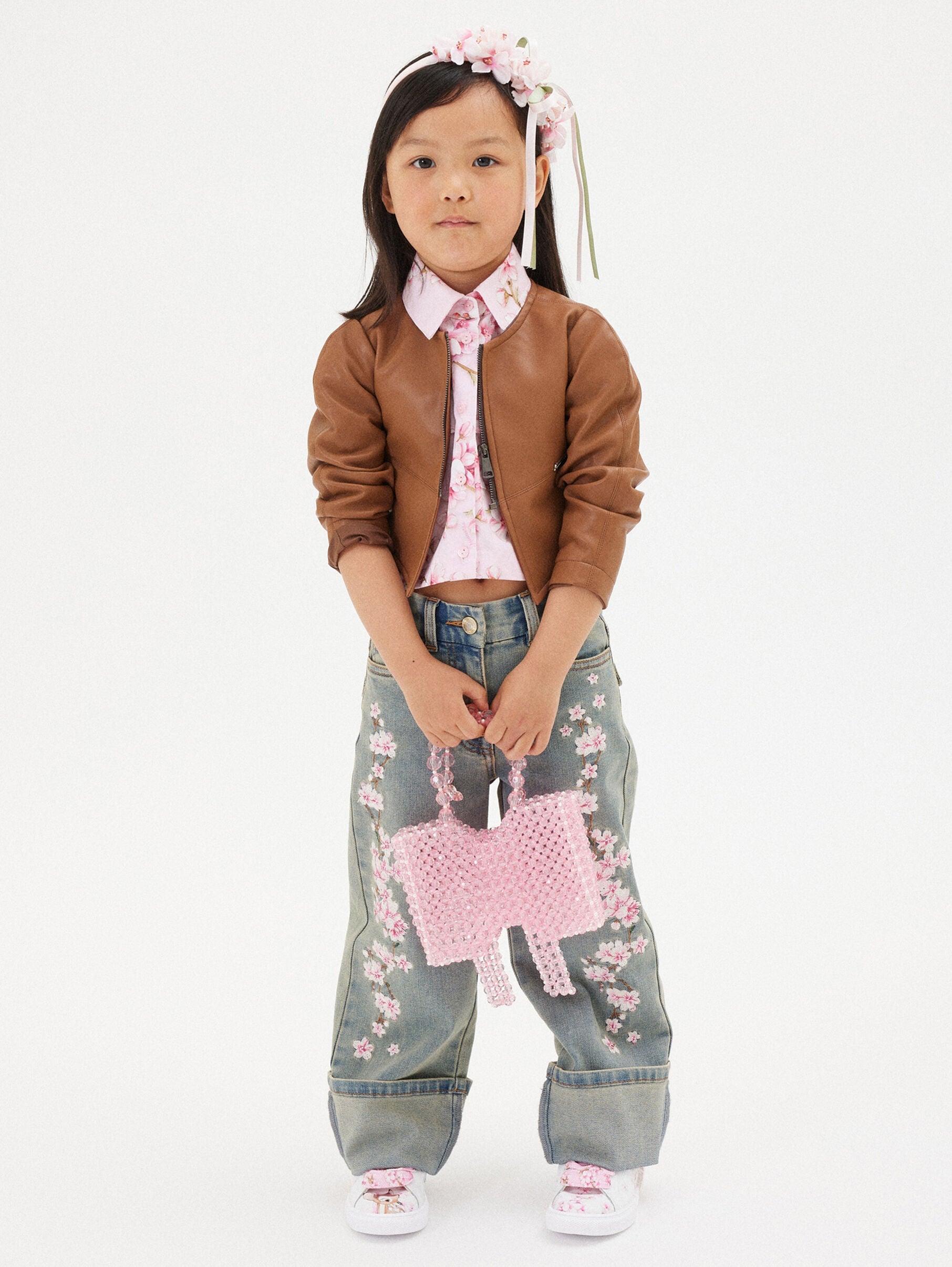 Coated Fabric Bolero With Zip Monnalisa