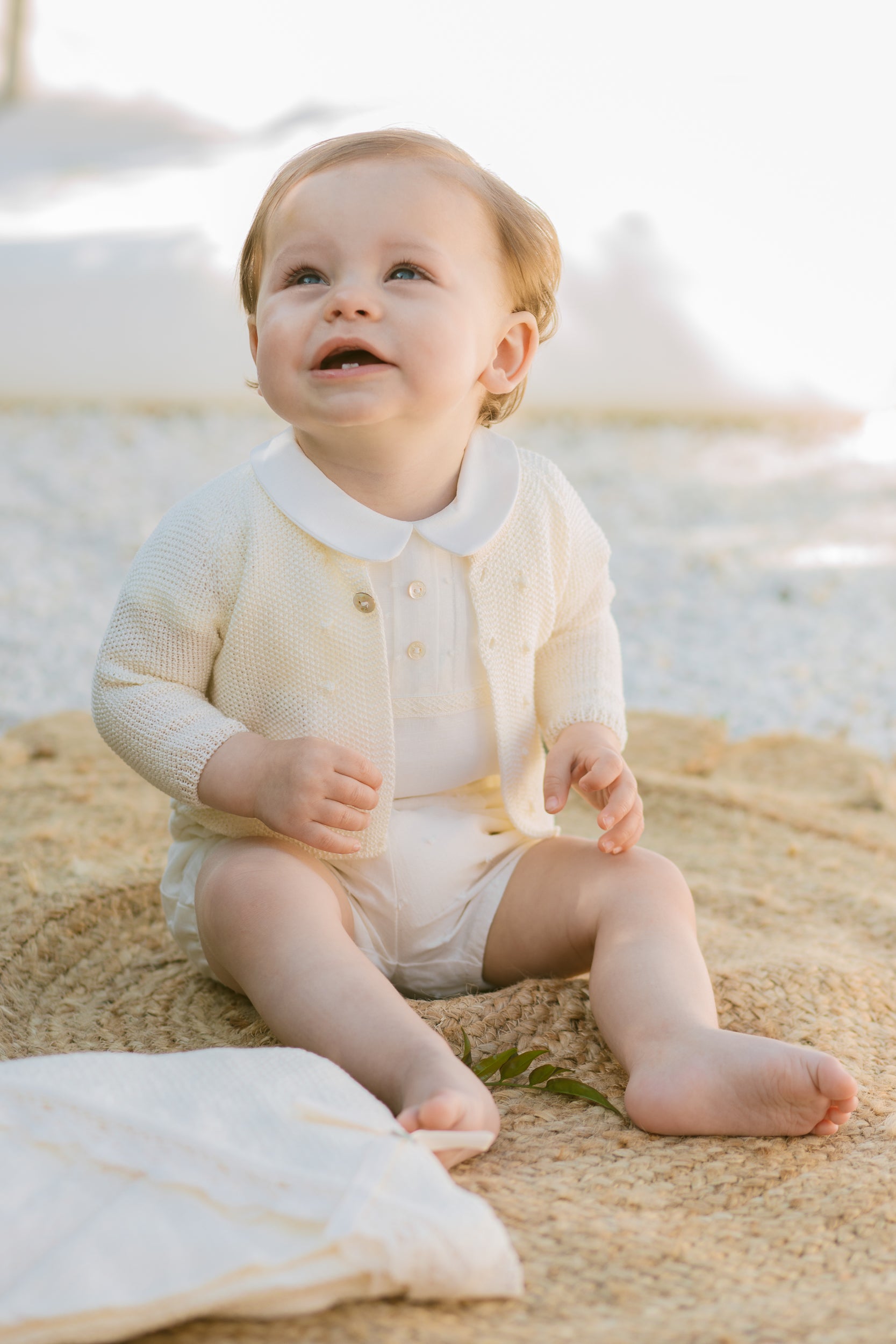 Cream Blouse and Trousers Set
