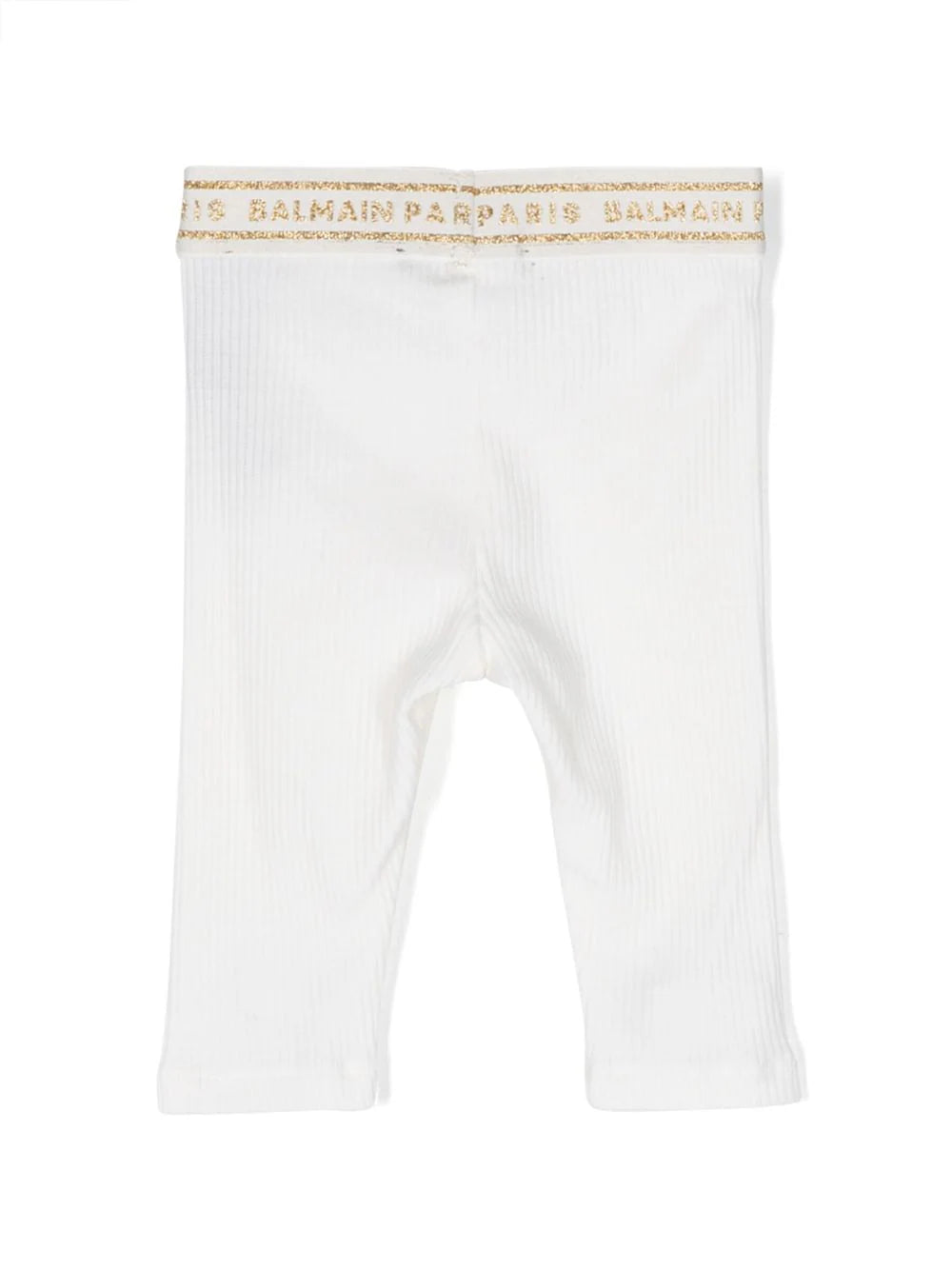 Ribbed Logo-Waist Leggings Balmain