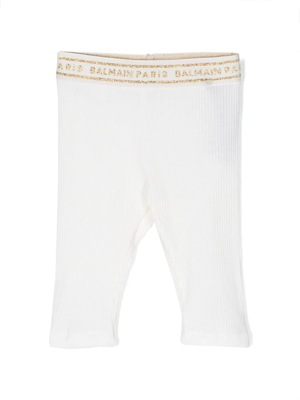 Ribbed Logo-Waist Leggings Balmain