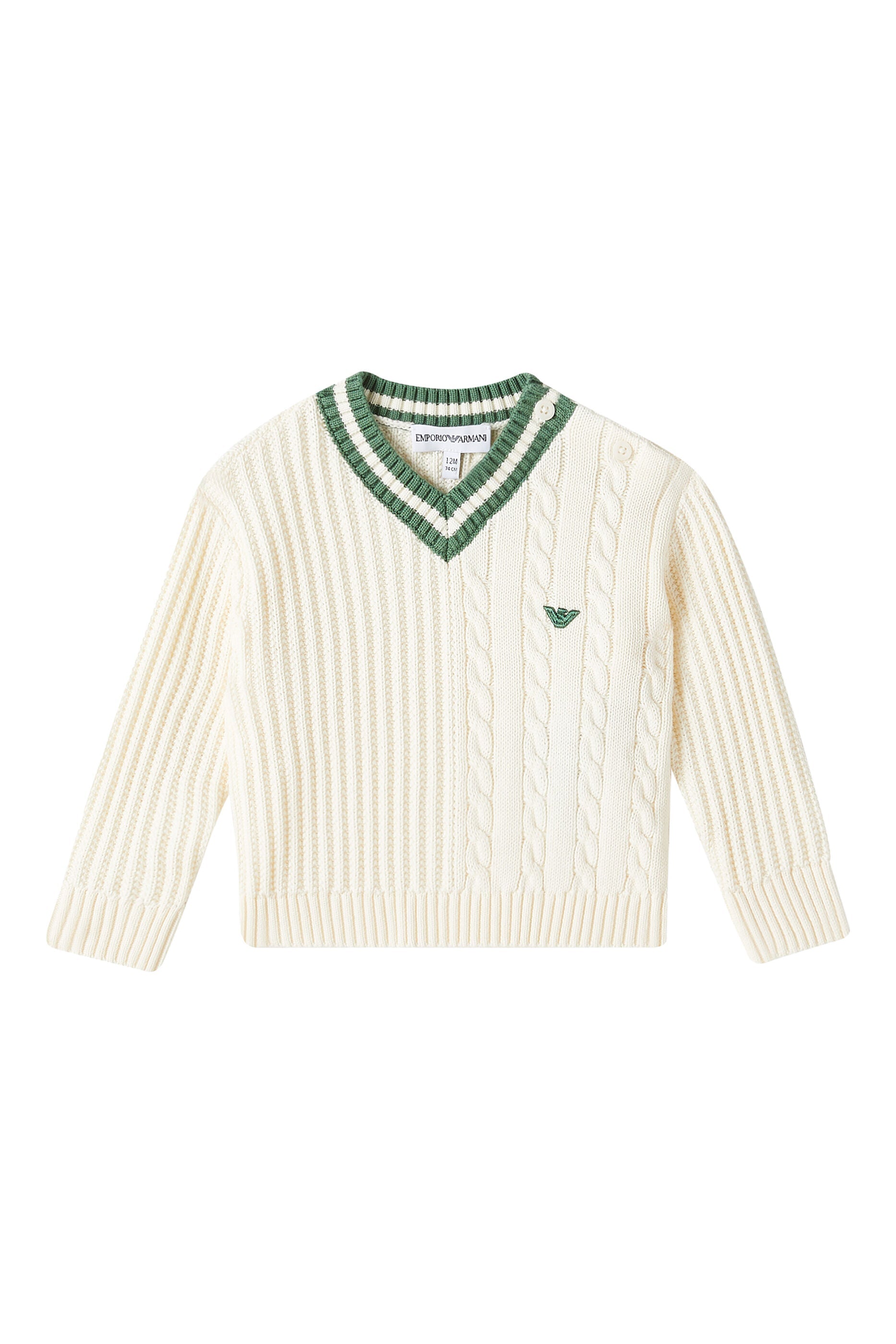 Toddler Logo-Embroidered Knit Sweater Emporio Armani