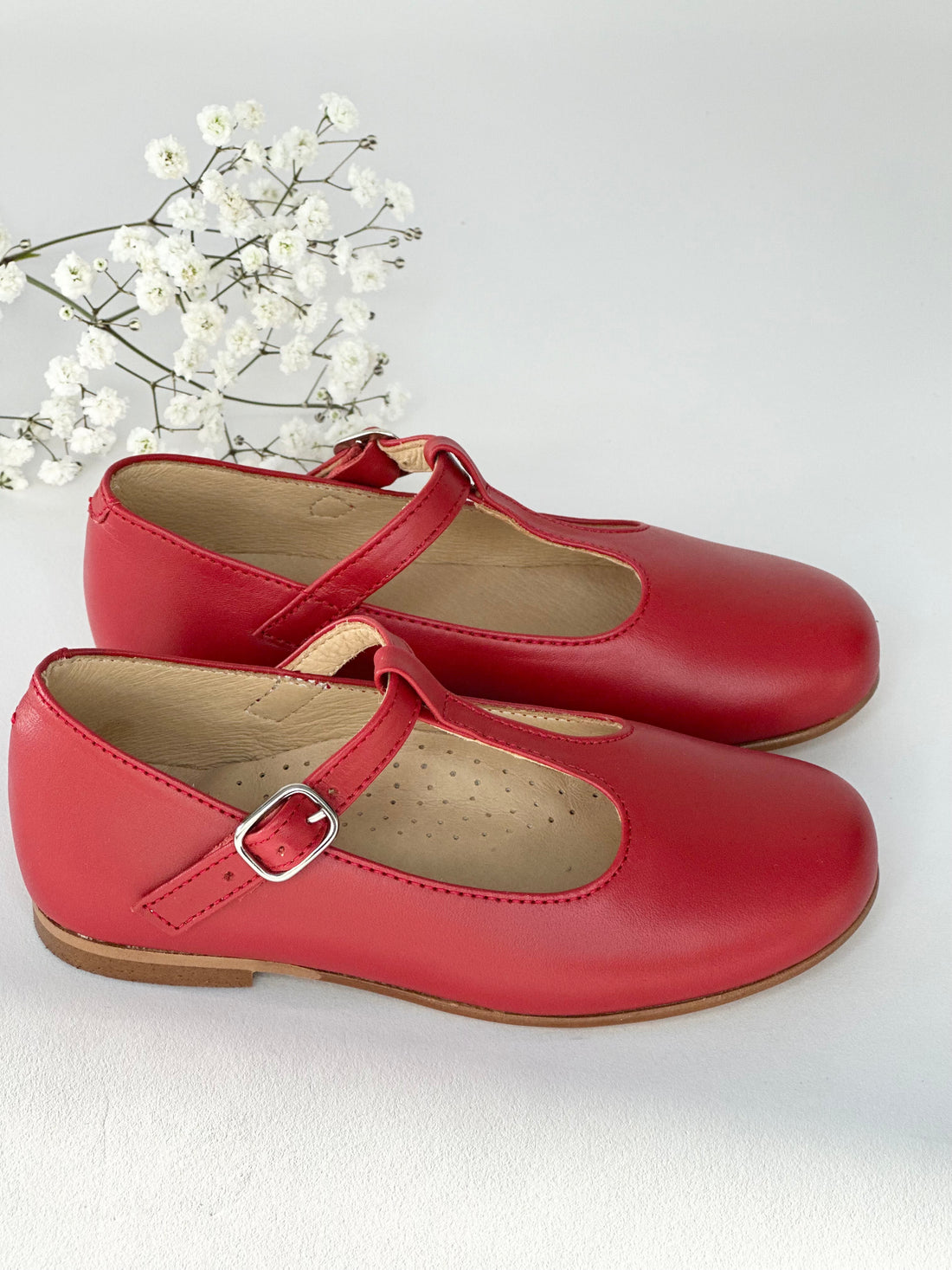 Red T-Bar Mary Janes
