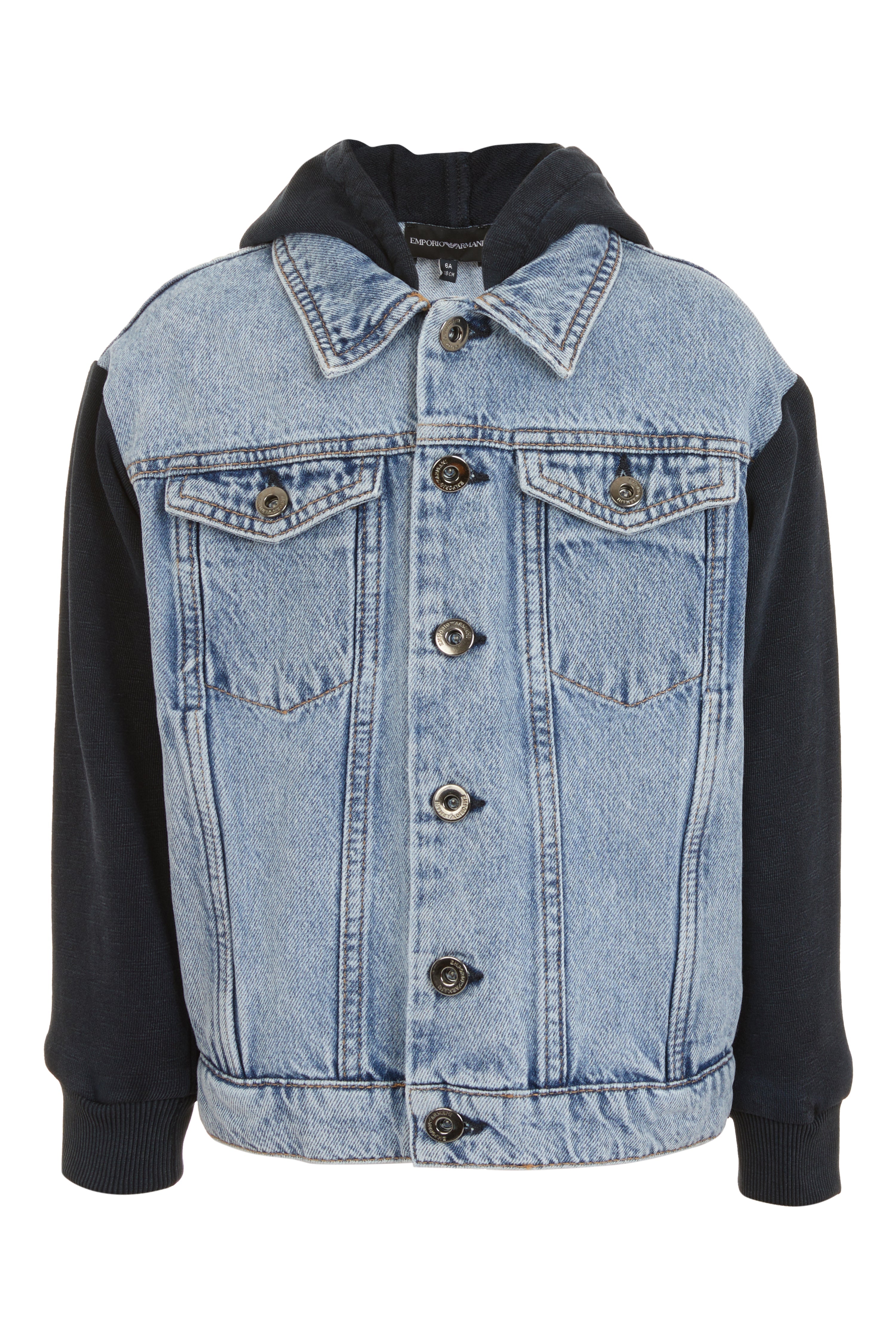 Contrast Denim Wind Breaker Jacket Emporio Armani