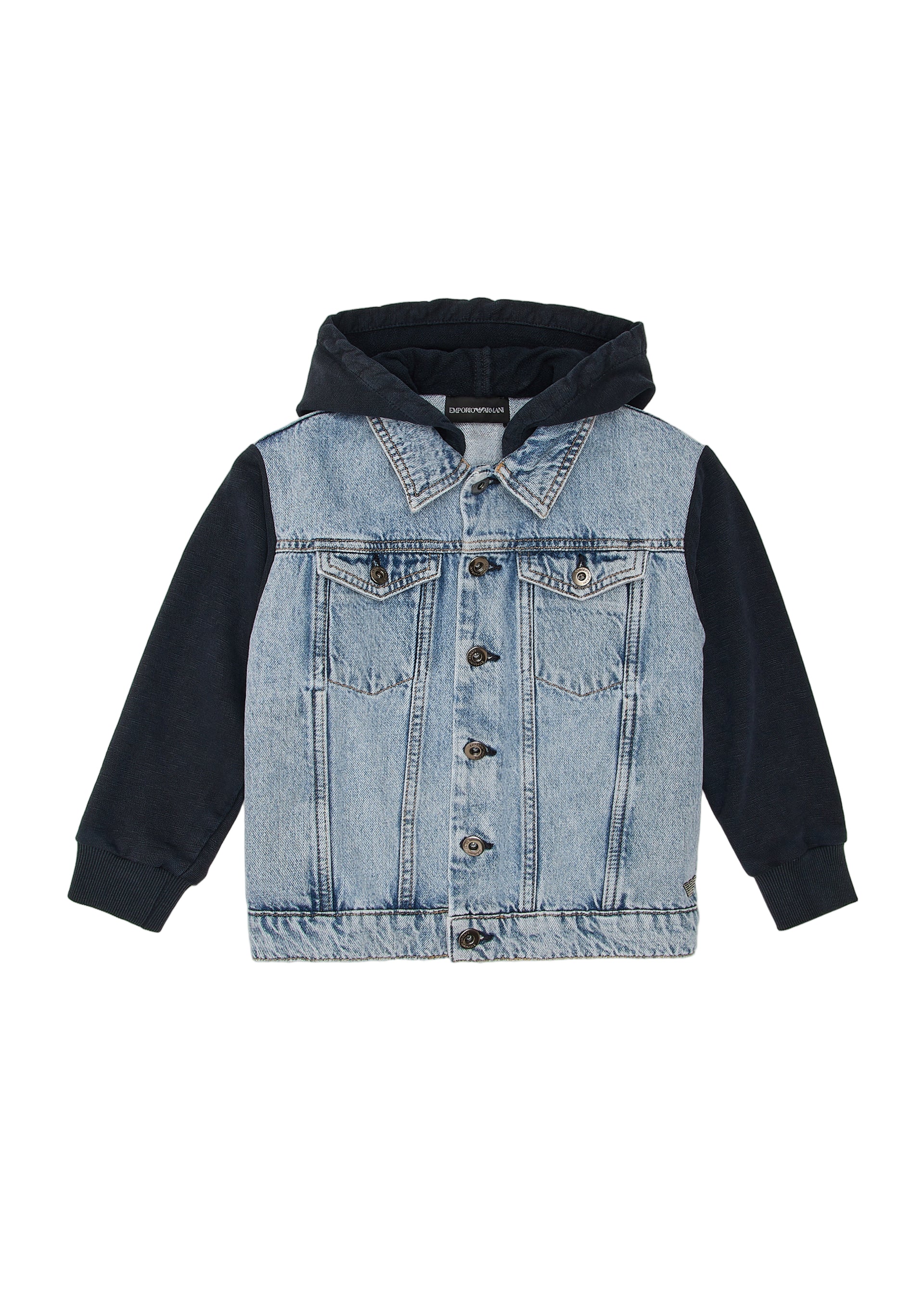 Contrast Denim Wind Breaker Jacket