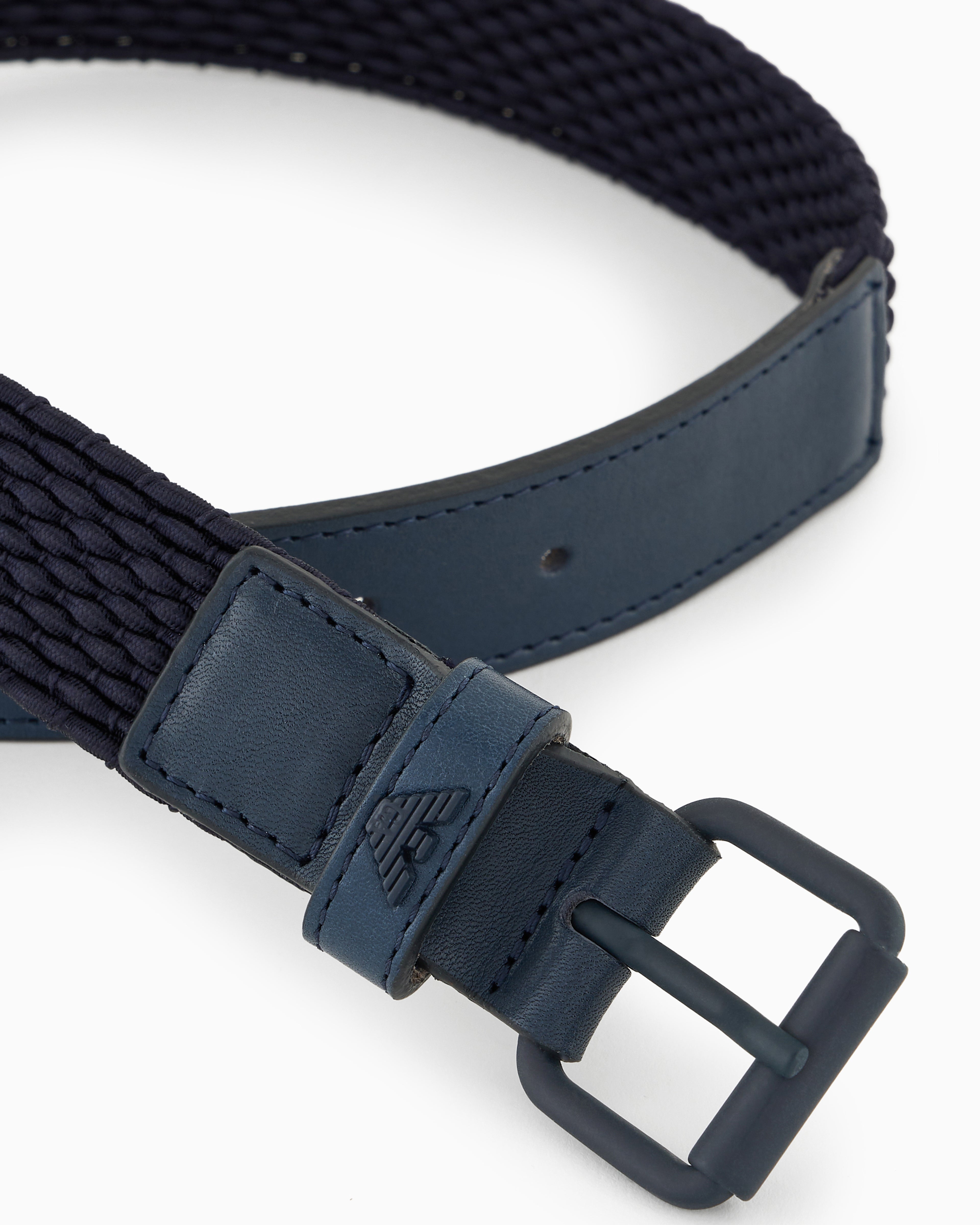 Emporio Armani Kids Fashion Belt in Blu Navy Emporio Armani