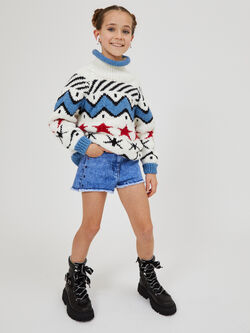 Embroidered Five-Pocket Shorts Monnalisa