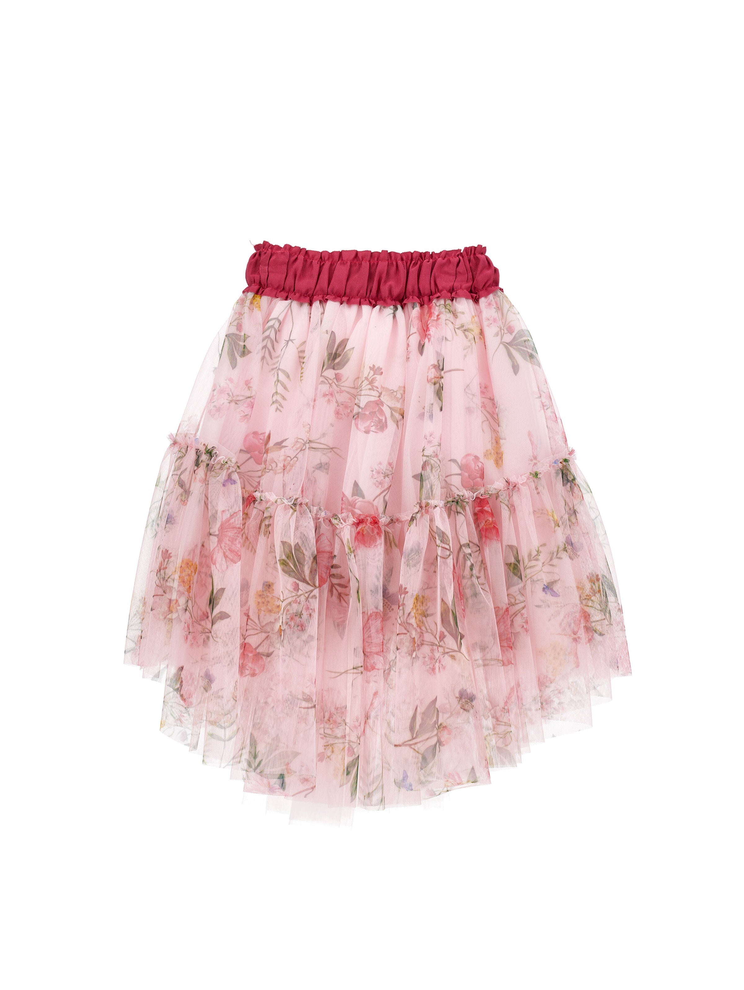 Garden Print Tulle Skirt Monnalisa