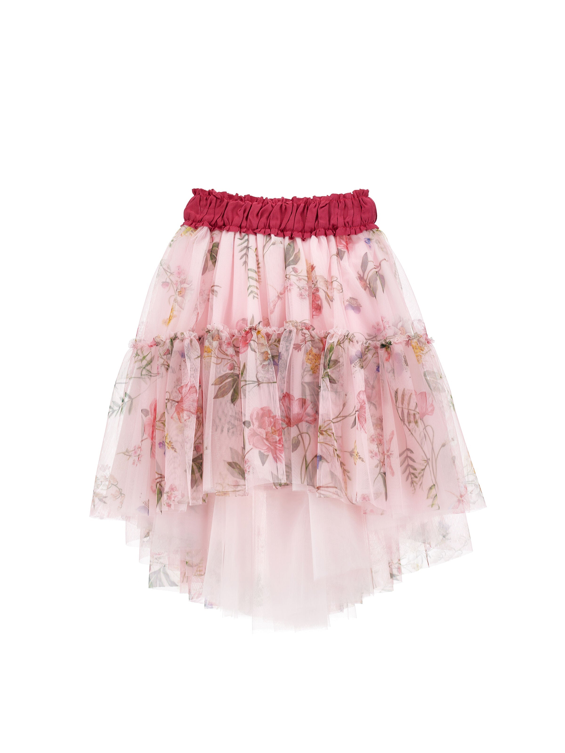 Garden Print Tulle Skirt Monnalisa