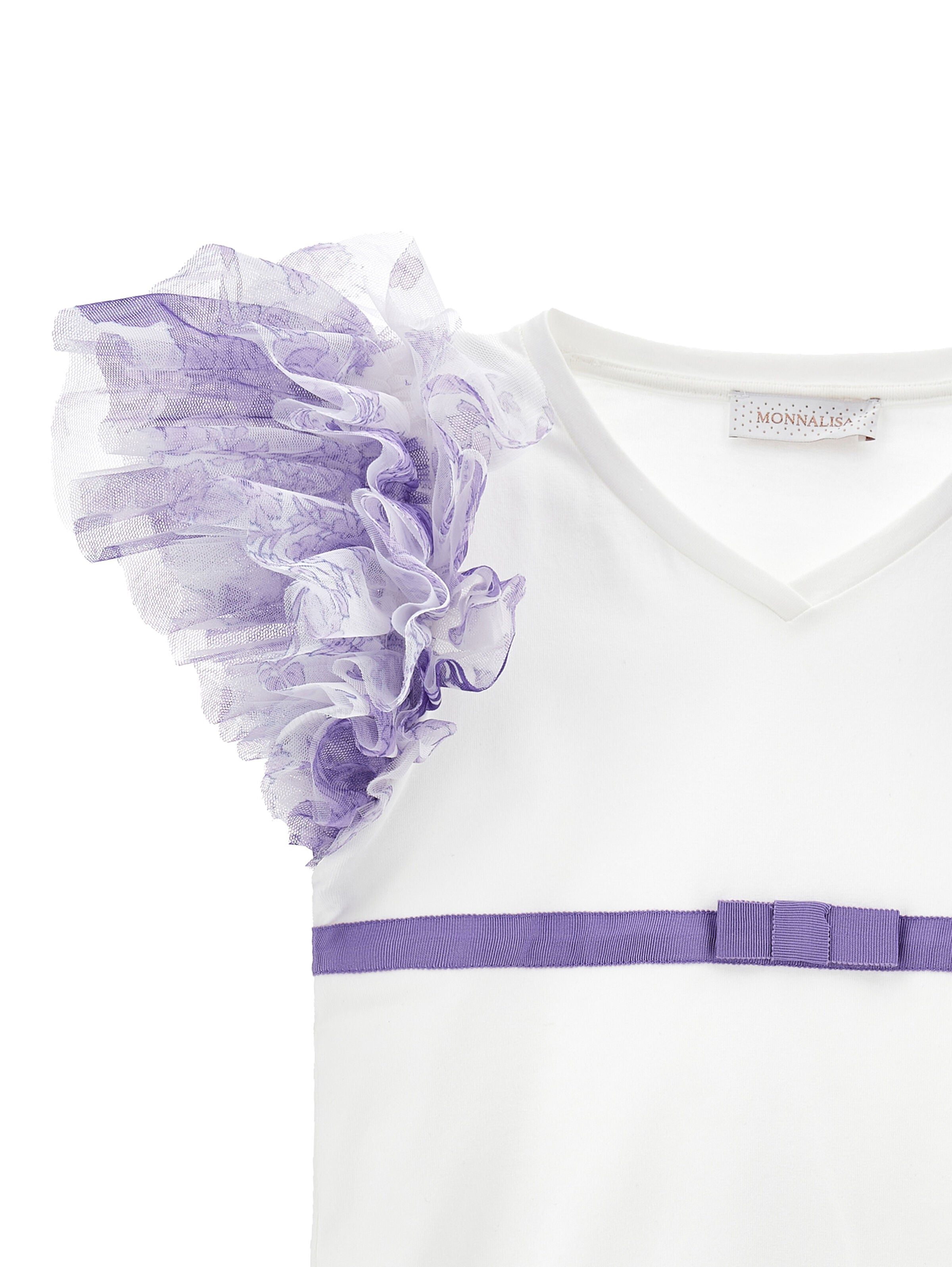 Tulle Ruffle T-shirt Monnalisa