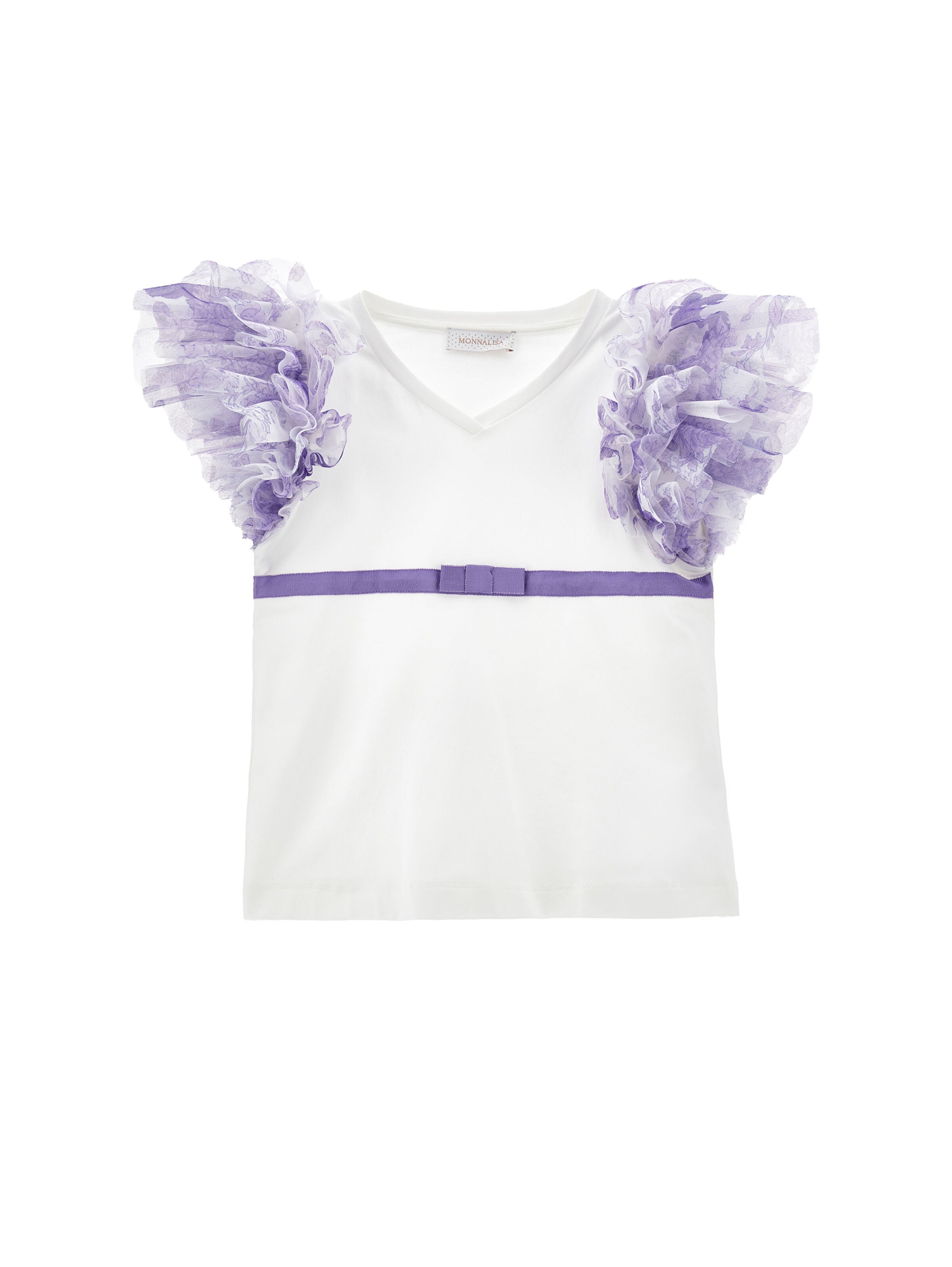 Tulle Ruffle T-shirt Monnalisa