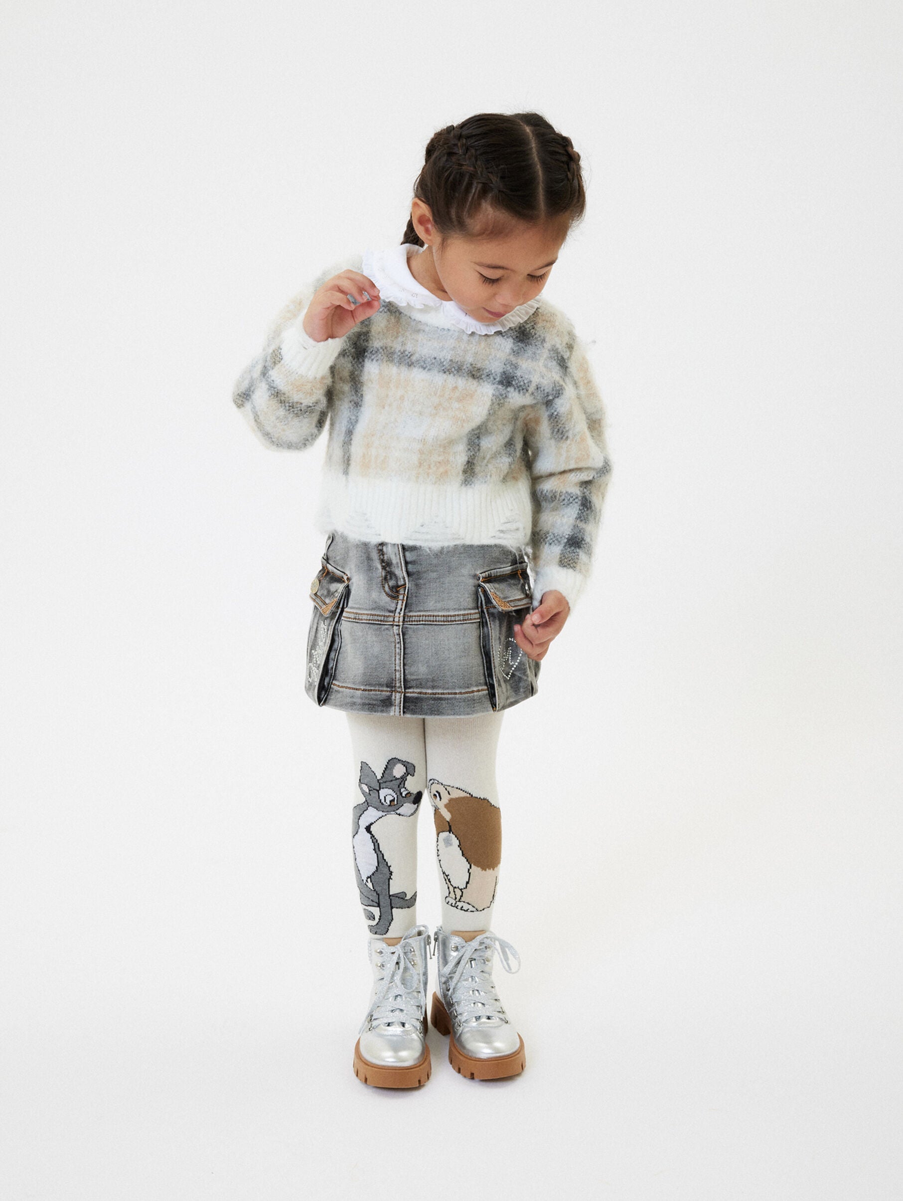 Mini Cargo Fleece Skirt Monnalisa