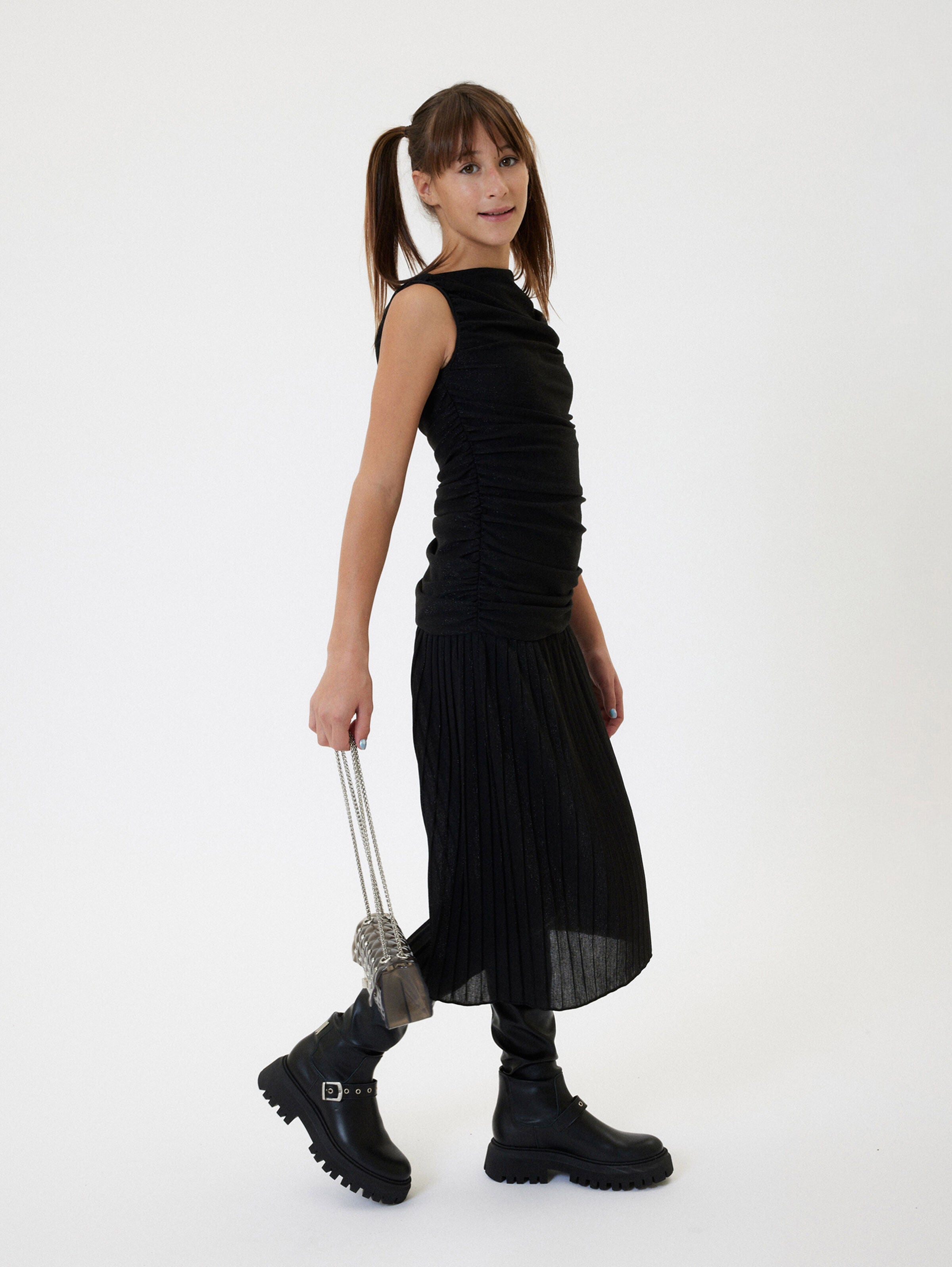 Monnalisa Sleeved Long Dress Monnalisa