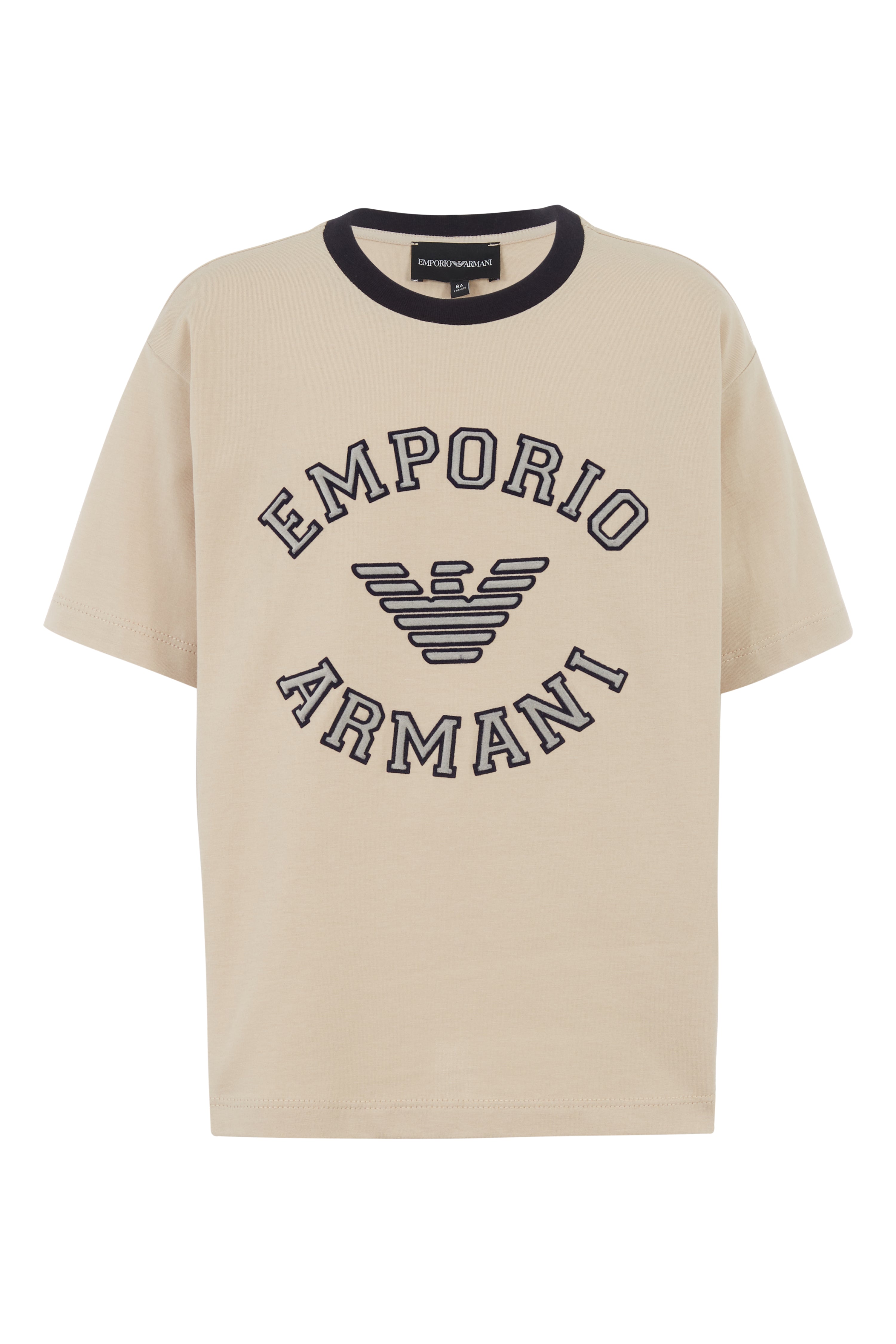 Logo T-Shirt - Oxford Tan & Blu Navy
