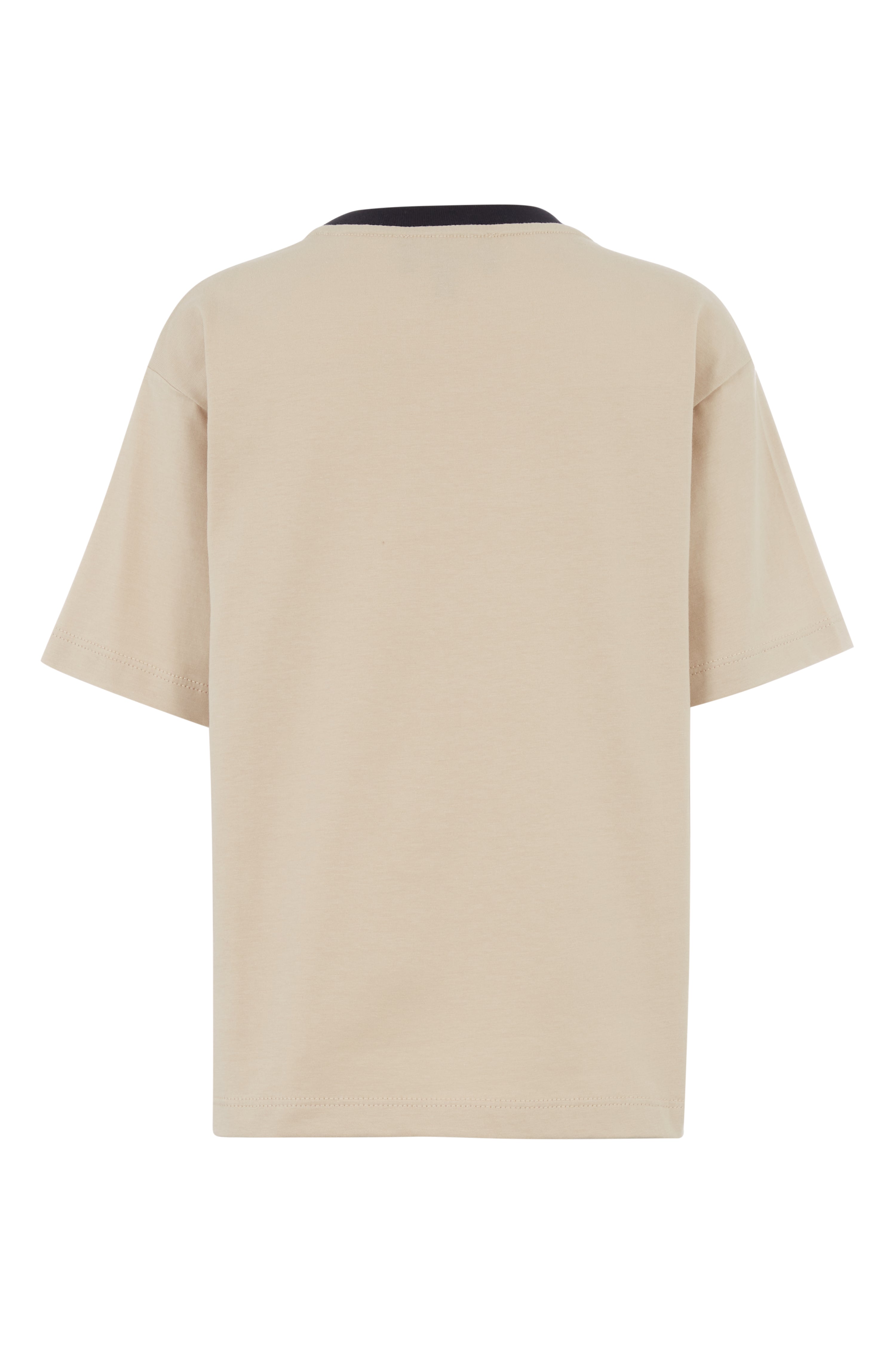 Logo T-Shirt - Oxford Tan & Blu Navy