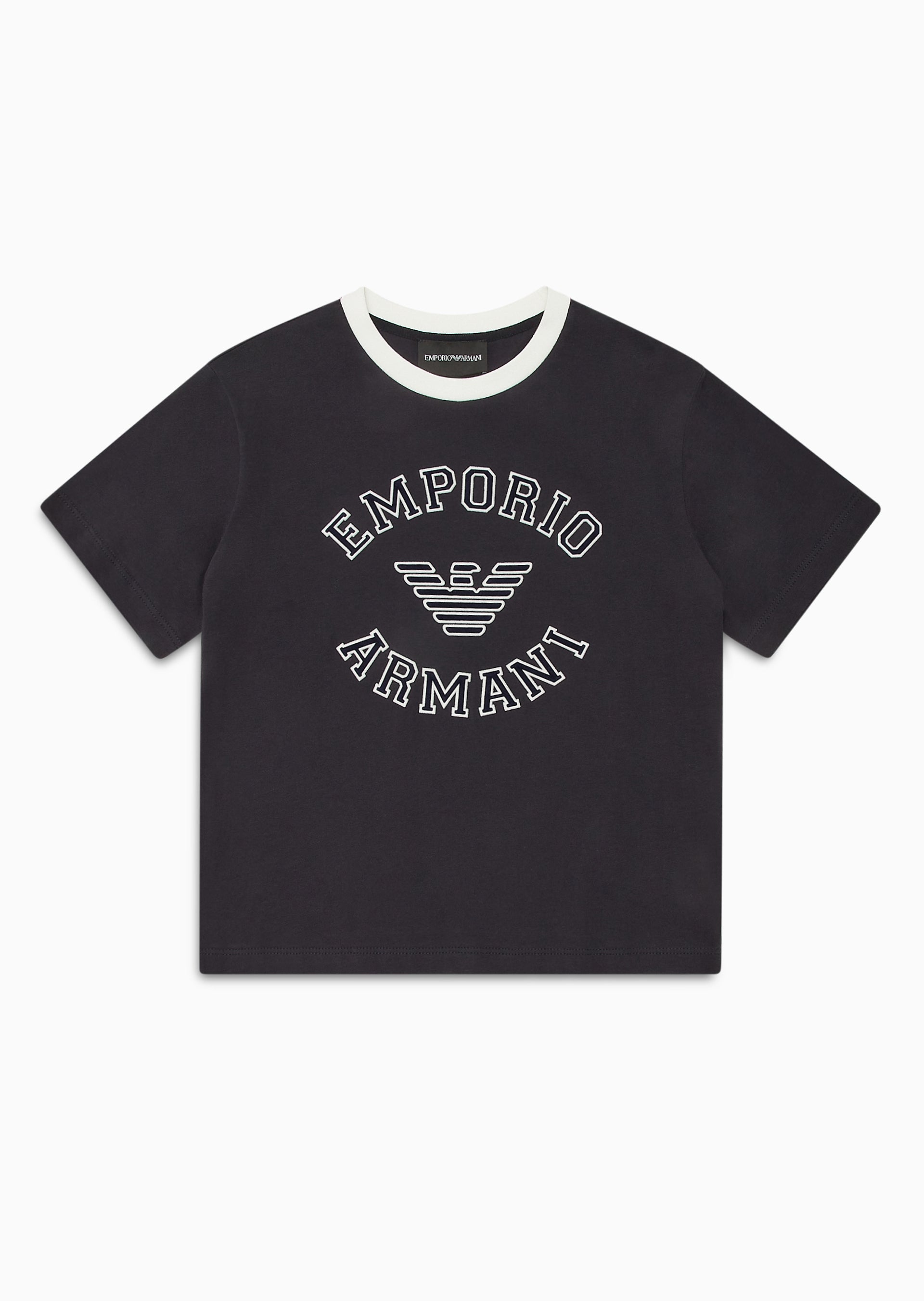 Logo T-Shirt - Oxford Tan & Blu Navy