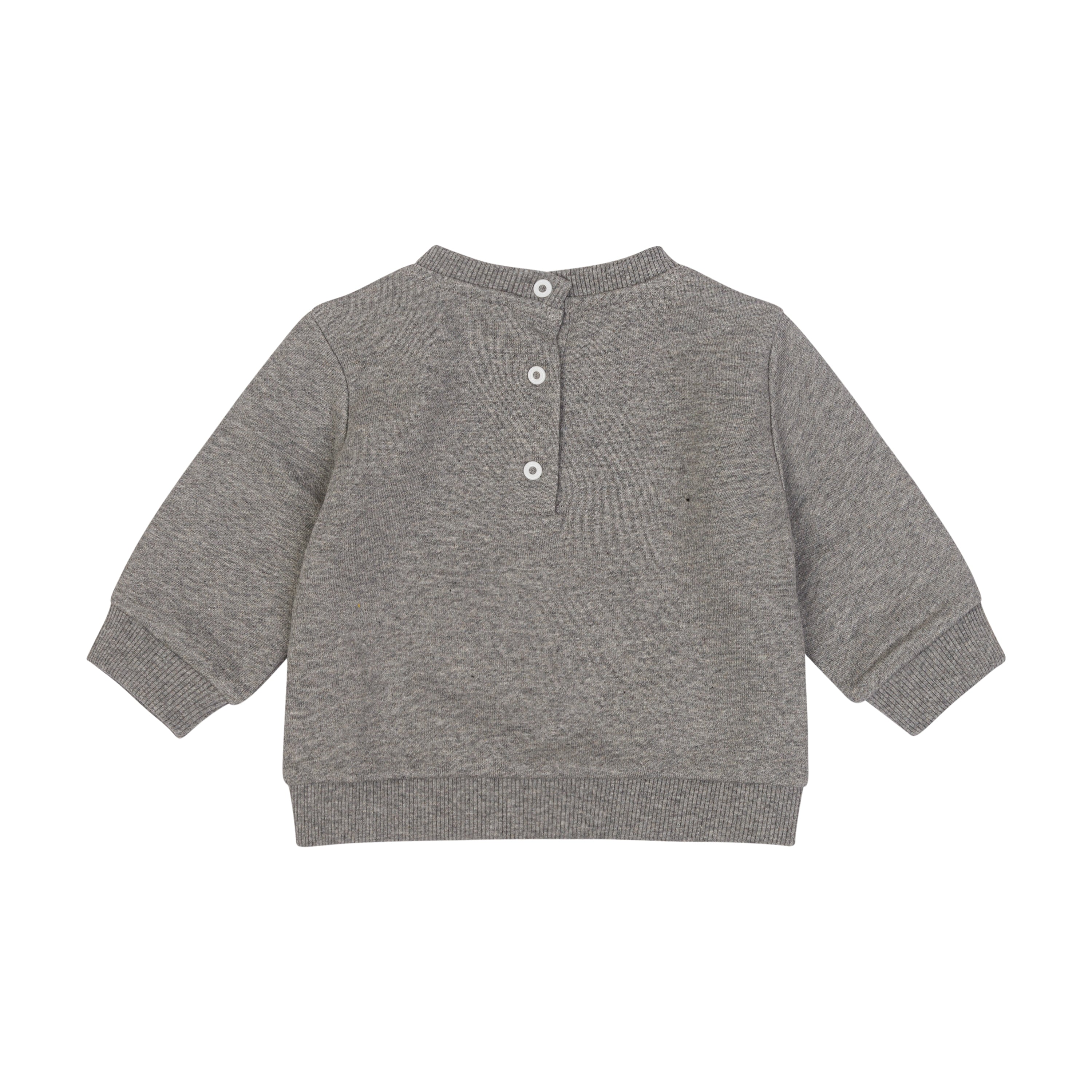 Logo Sweatshirt with Shoulder Detail – Grey