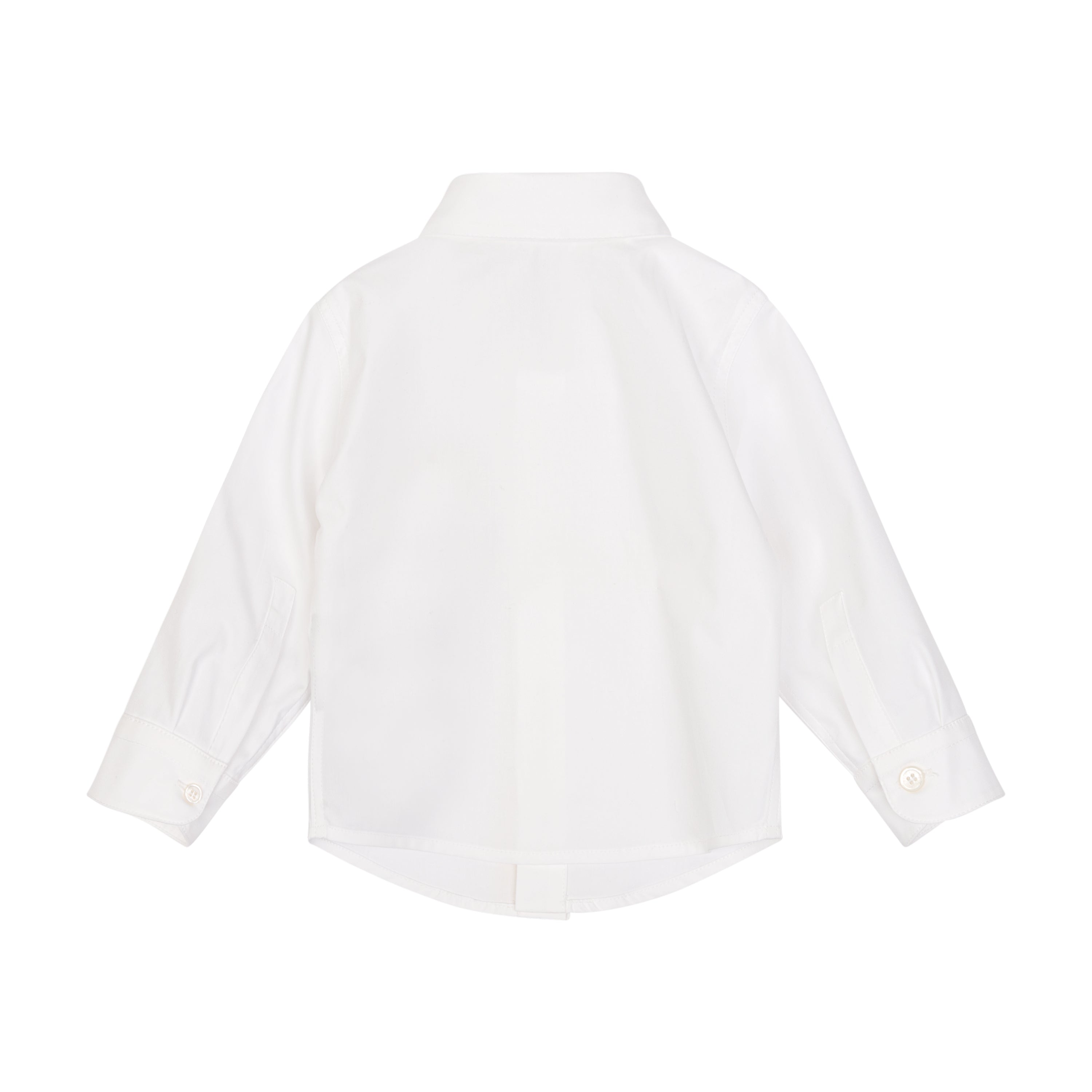 Classic Embroidered Long-Sleeve Shirt – White