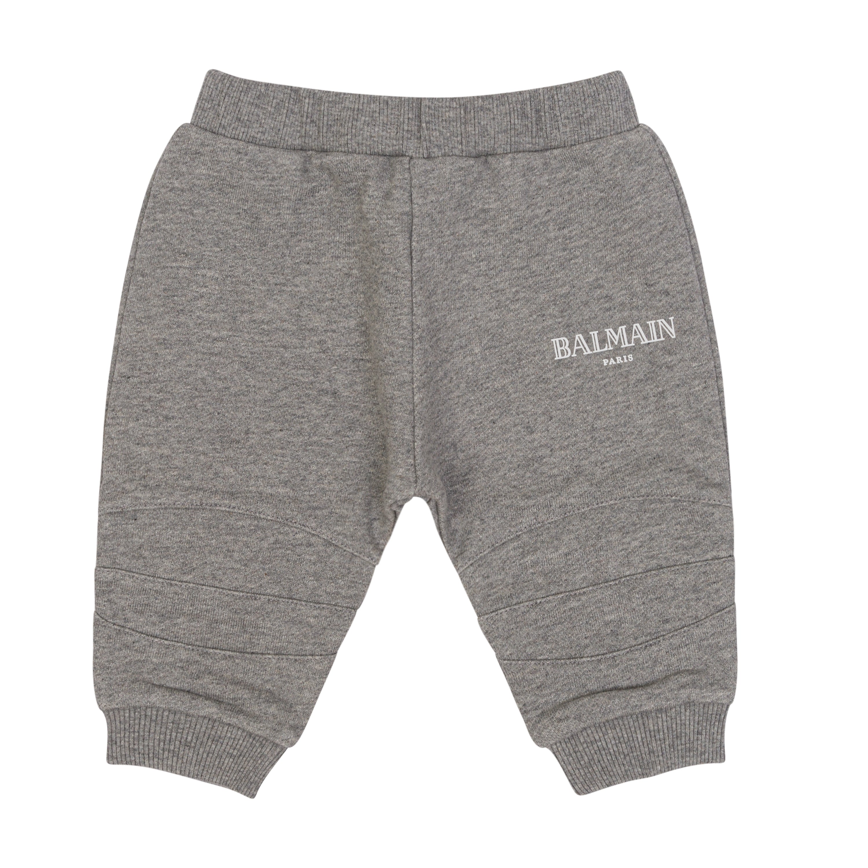 Baby Cotton Trousers – Grey Balmain