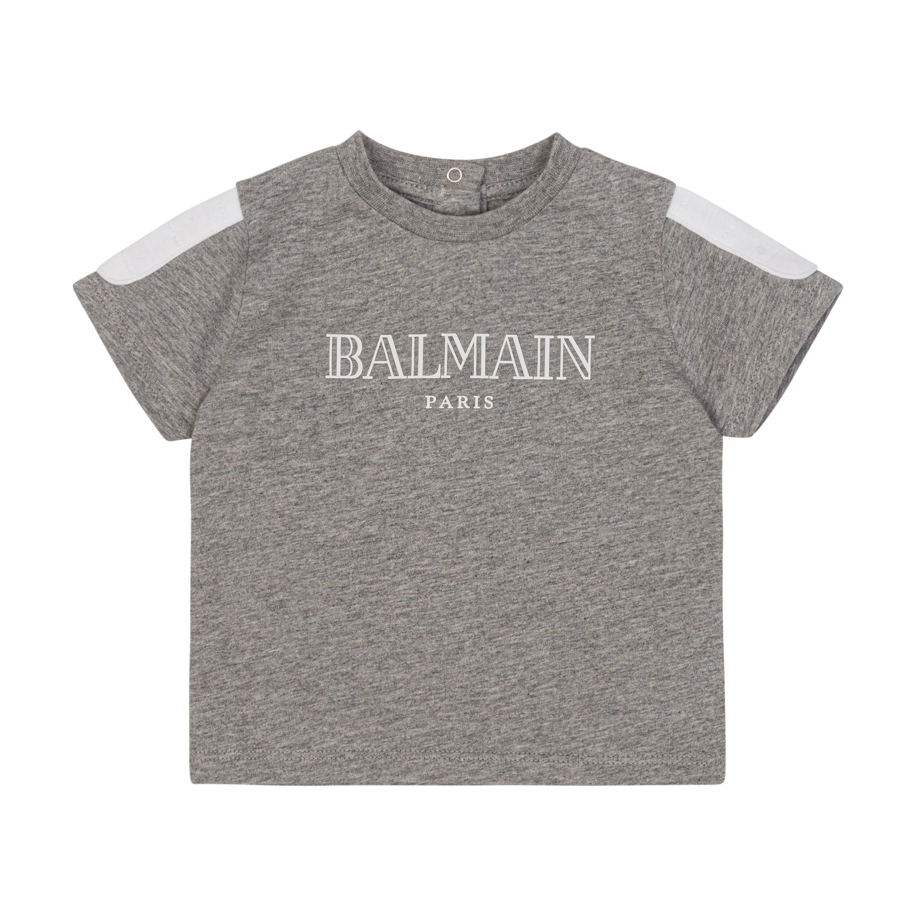 Grey Cotton T-Shirt Balmain