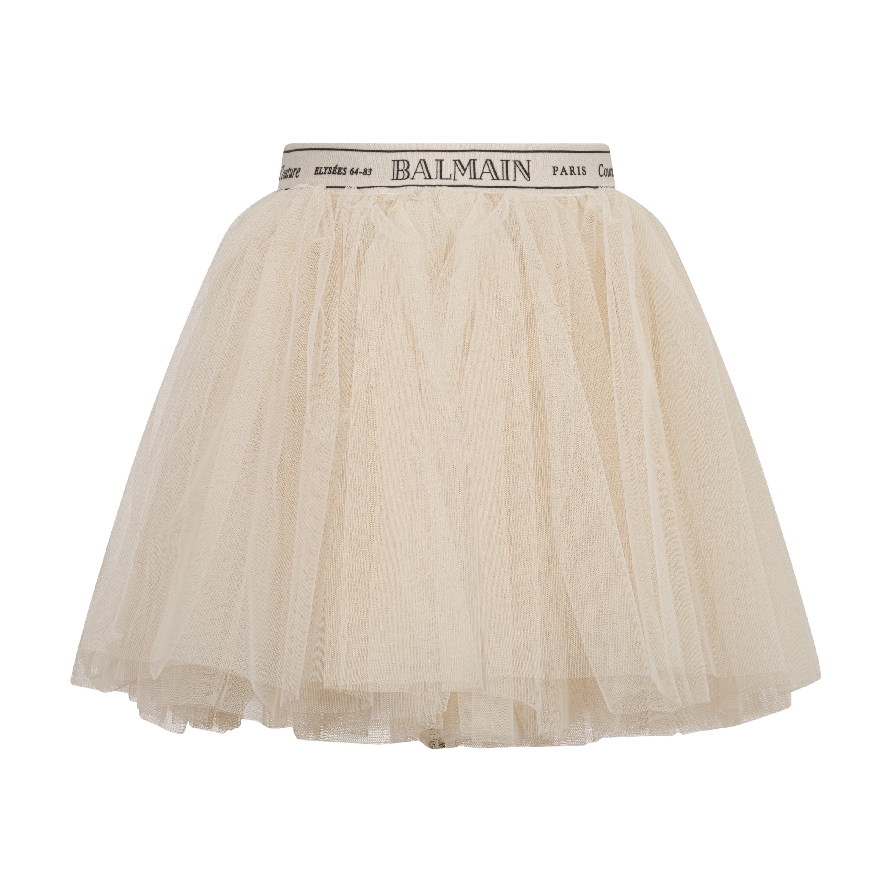 Layered Tulle Skirt with Logo-Elastic Waist for Children