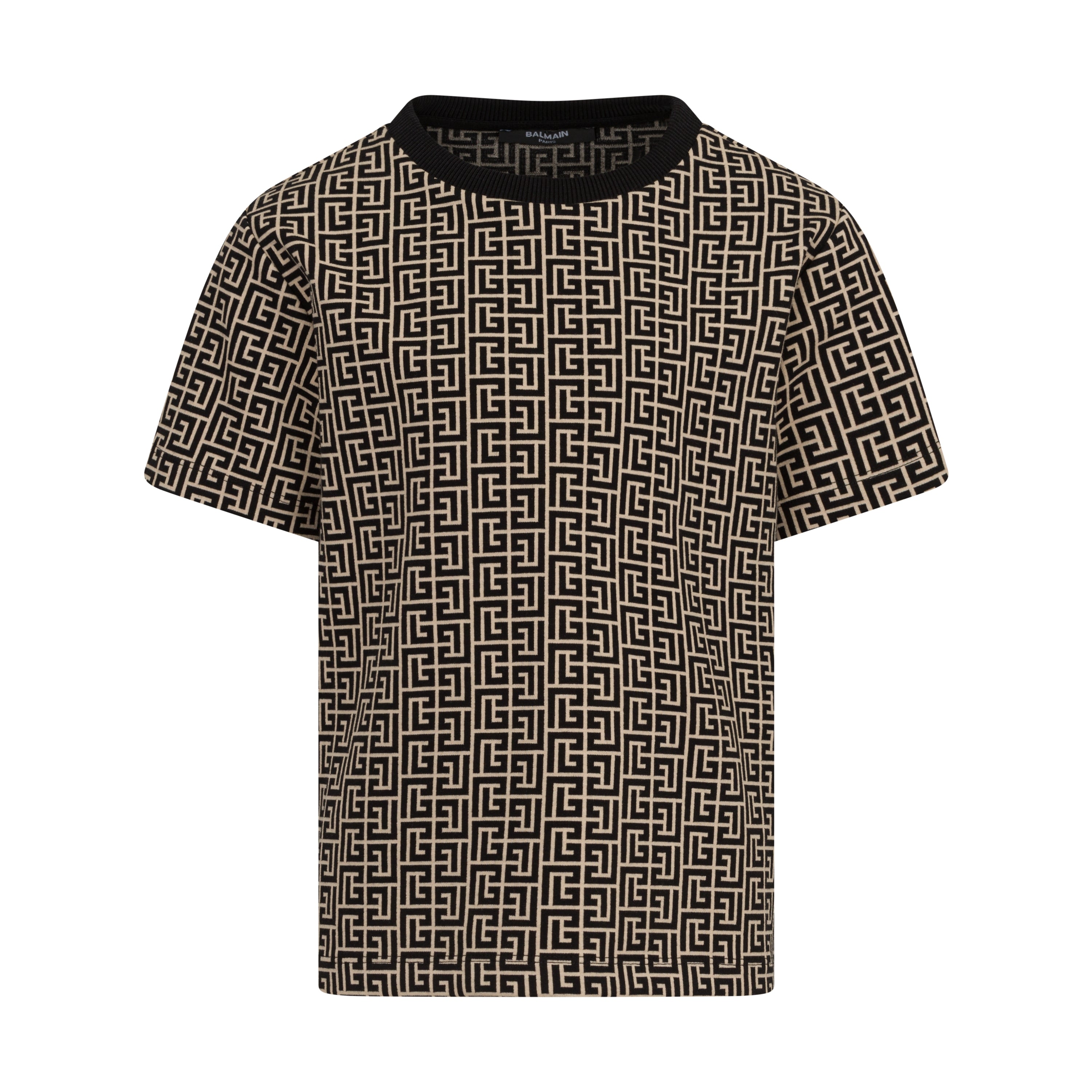 Monogram Jacquard Knit Tee Balmain