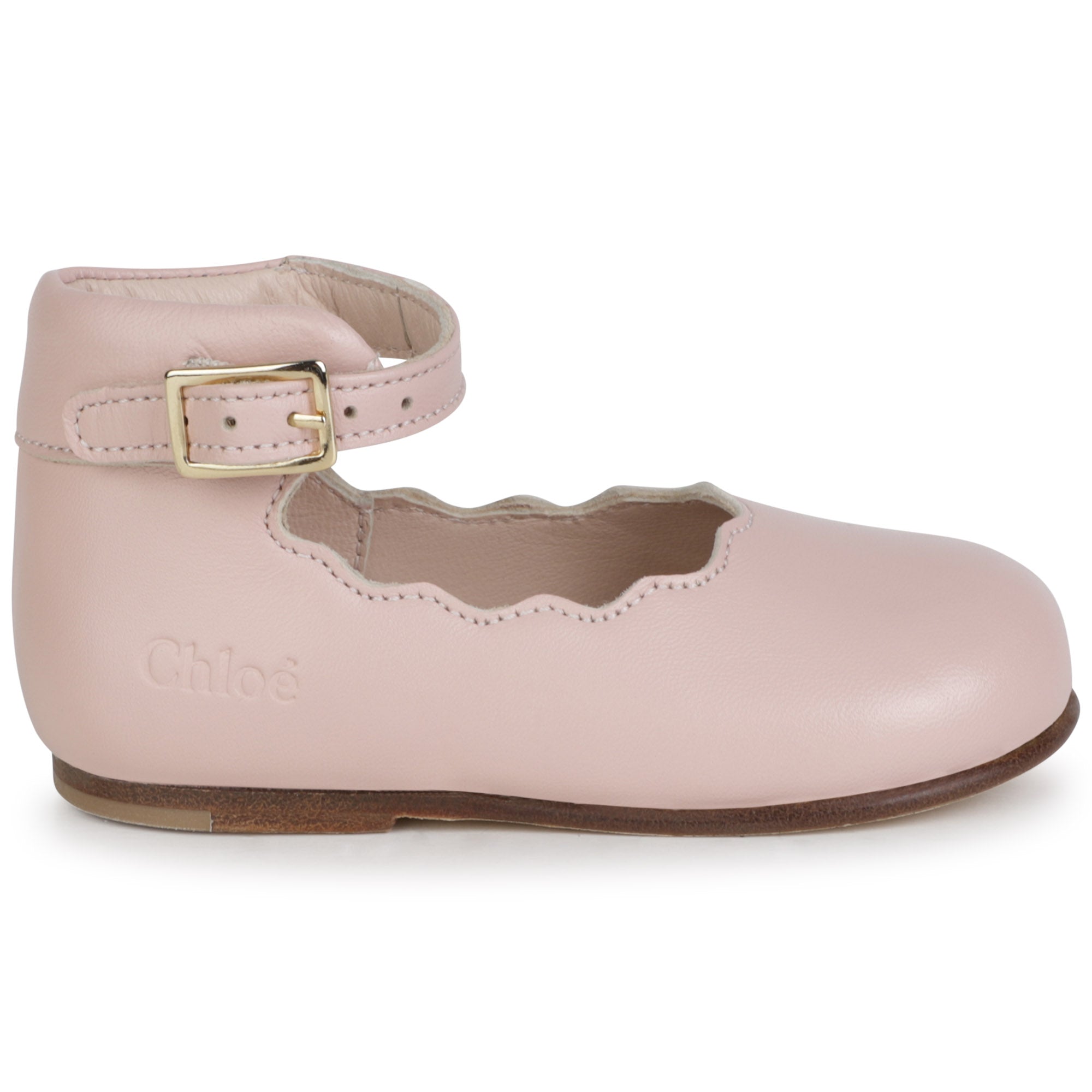 Leather Scalloped Shoes Chloe