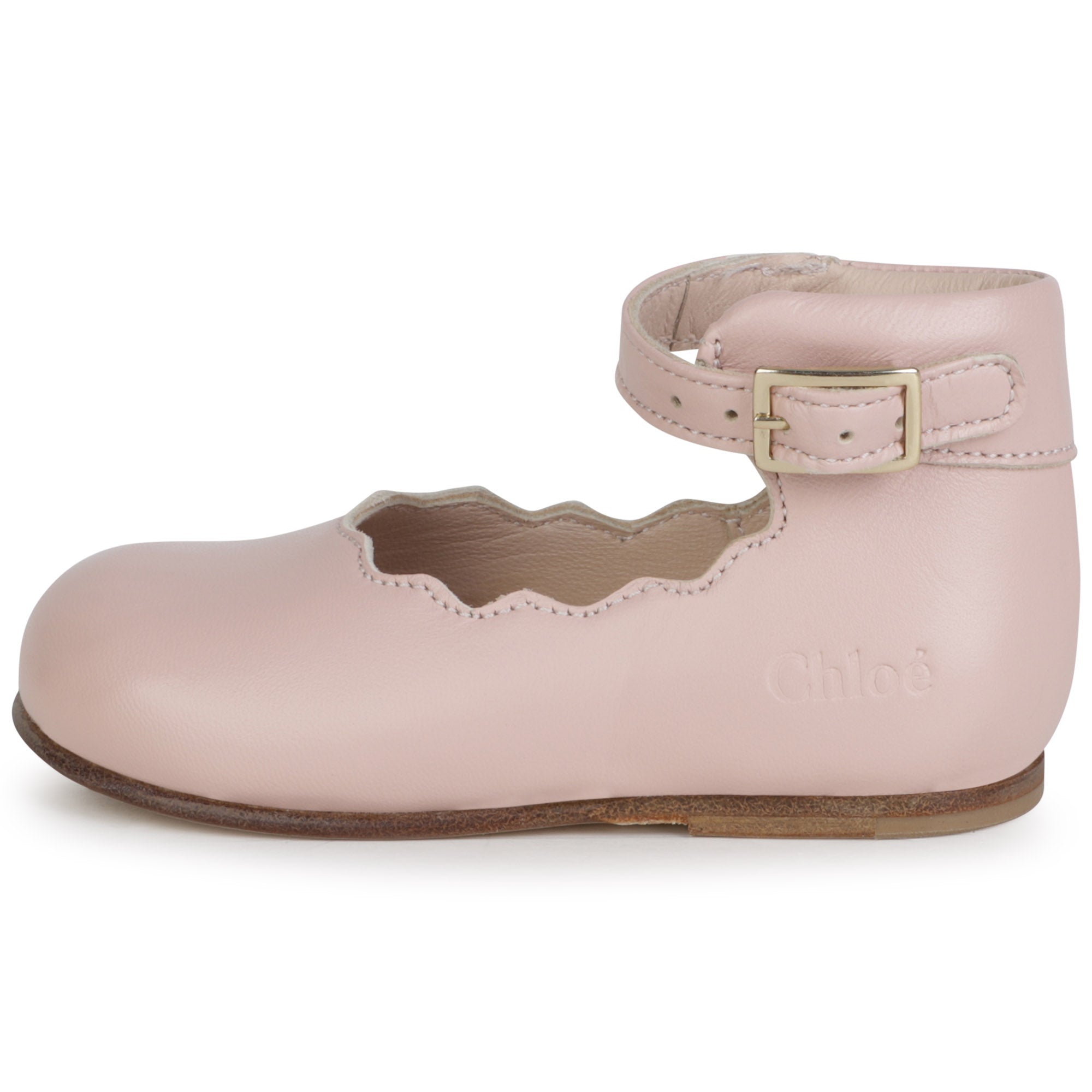 Leather Scalloped Shoes Chloe