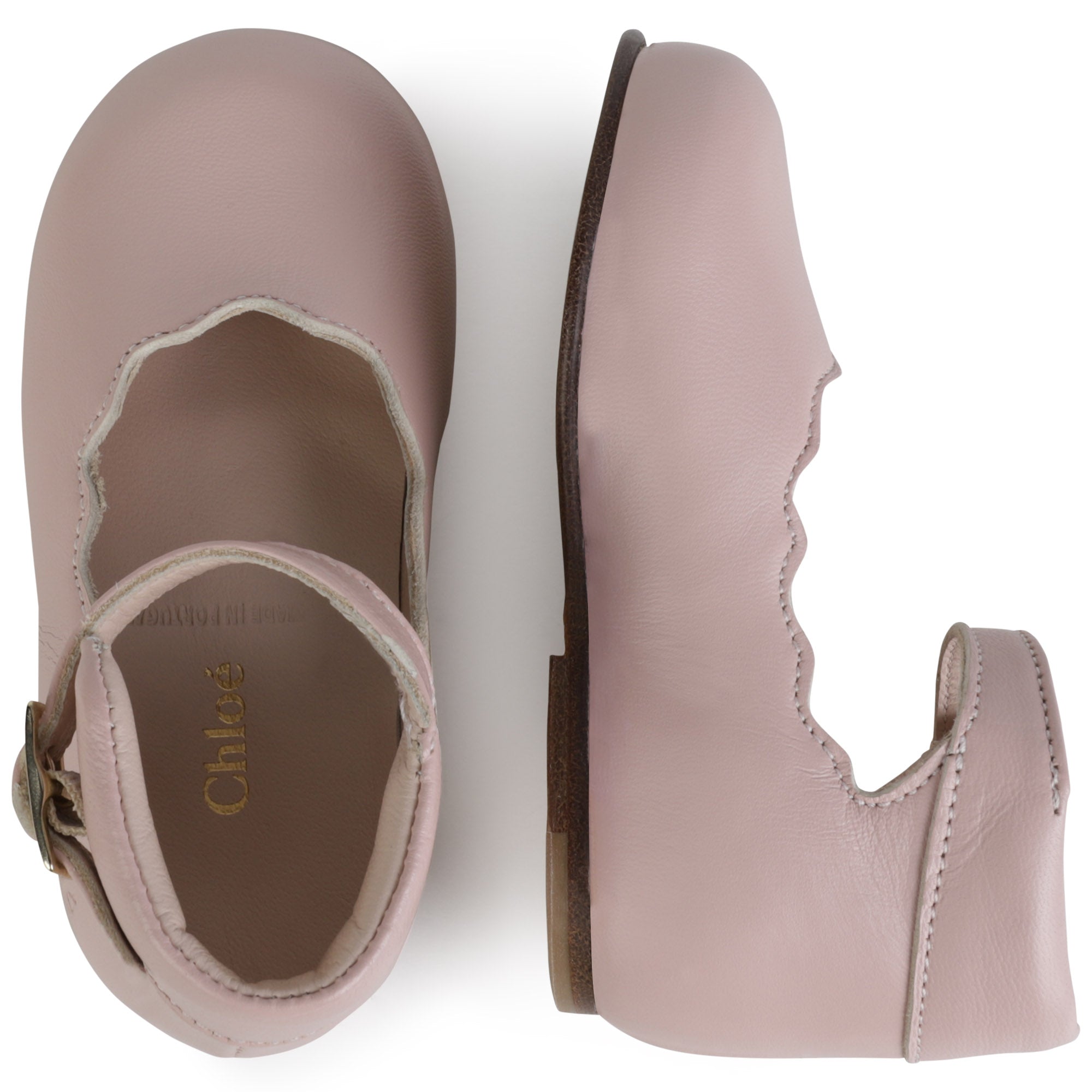 Leather Scalloped Shoes Chloe