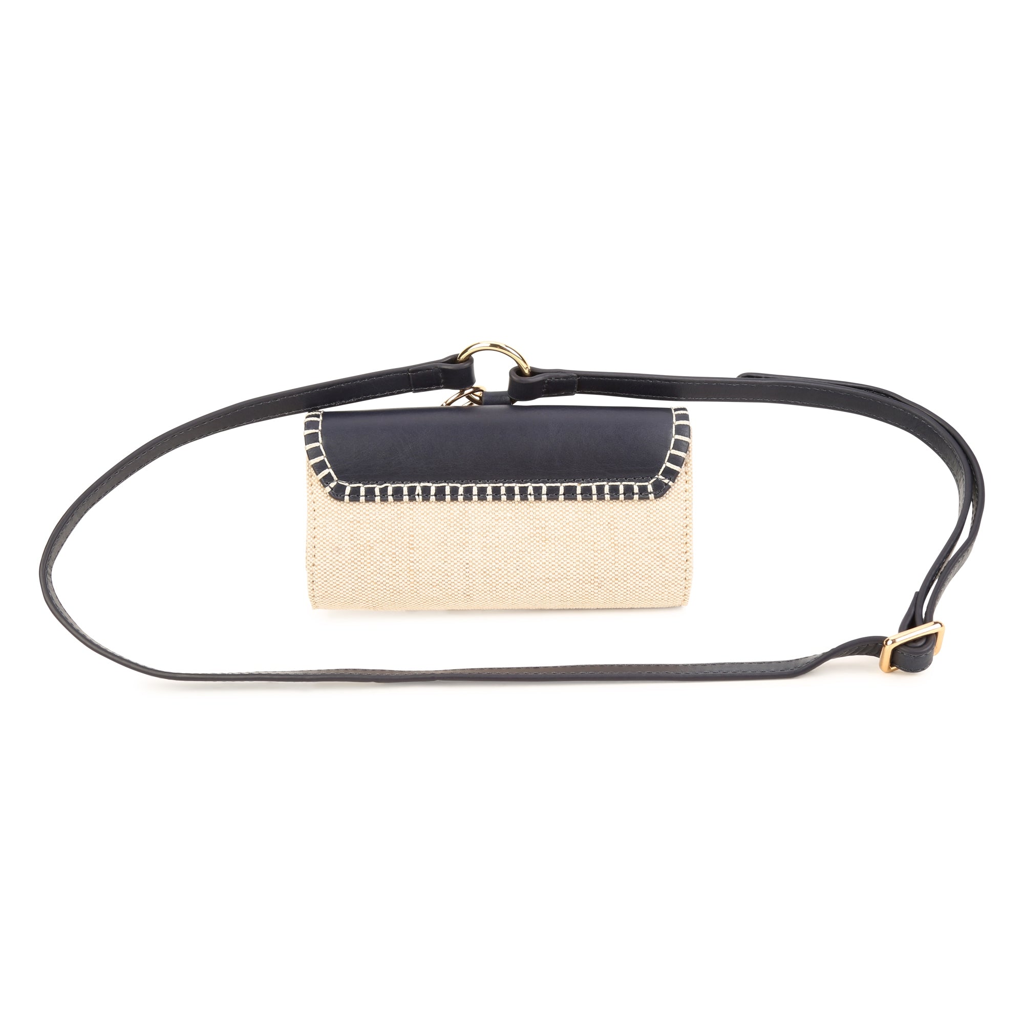 Jute & Leather Belt Bag