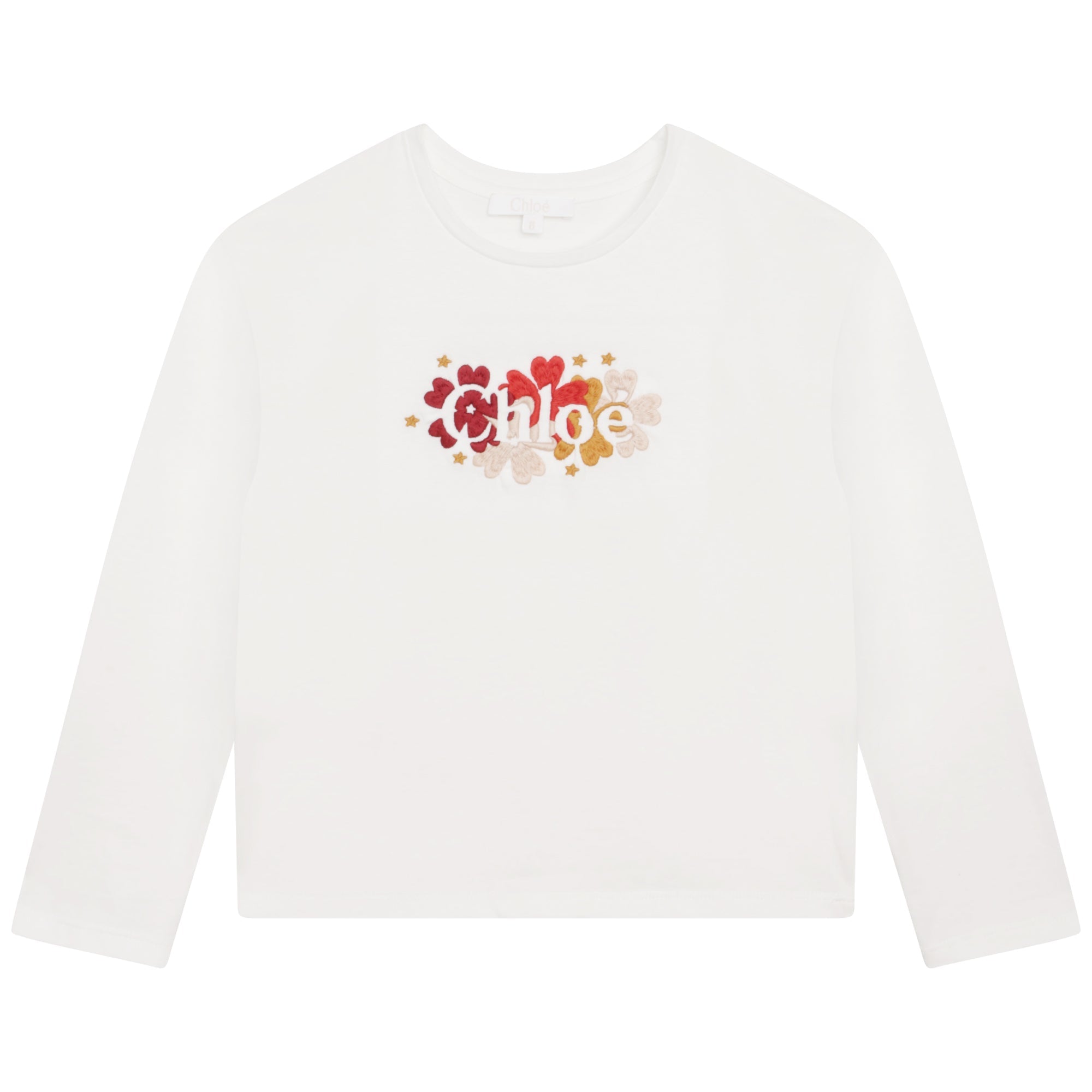 Organic Flower Embroidery Tee Chloe