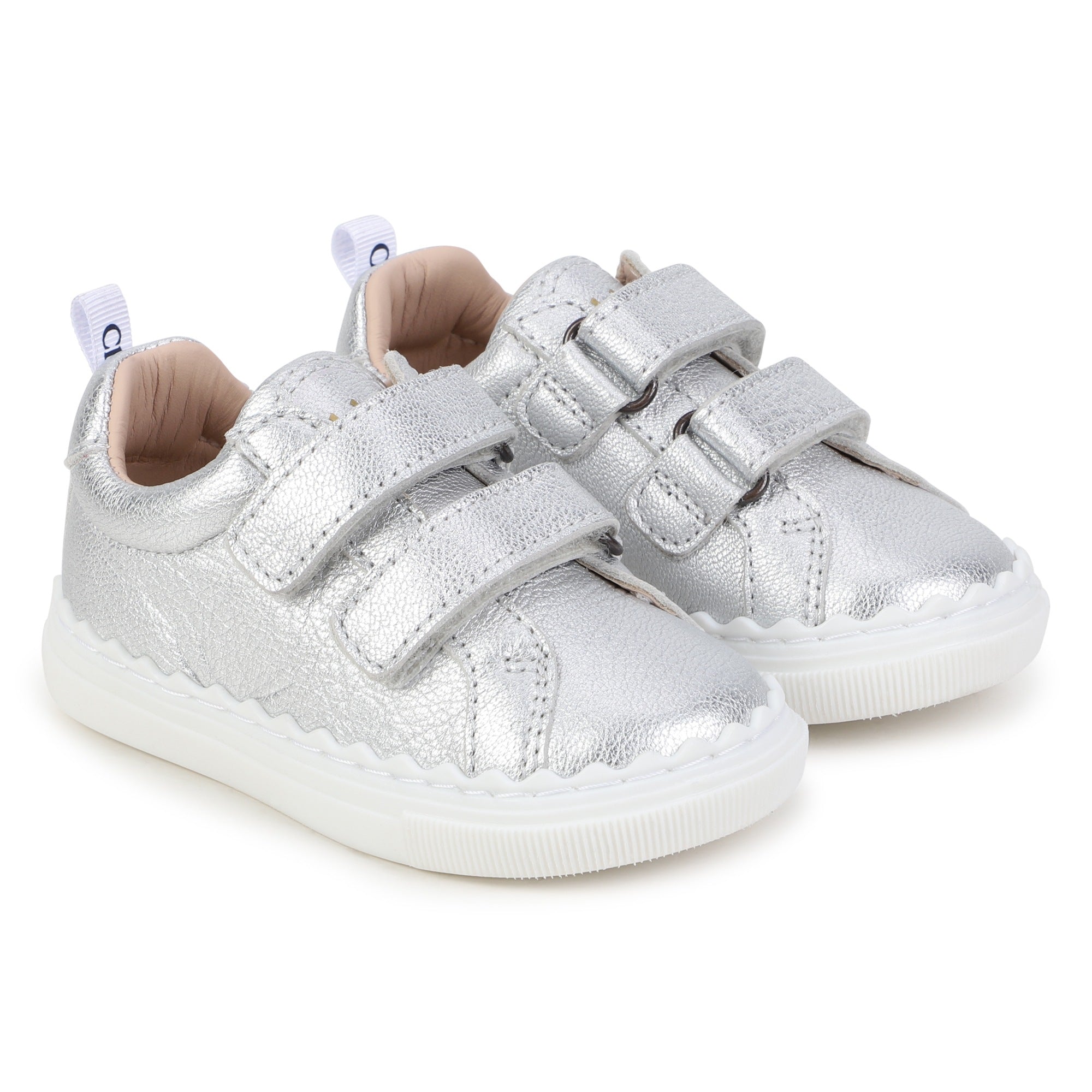 Chloé Lauren Scallop Leather Sneakers Chloe