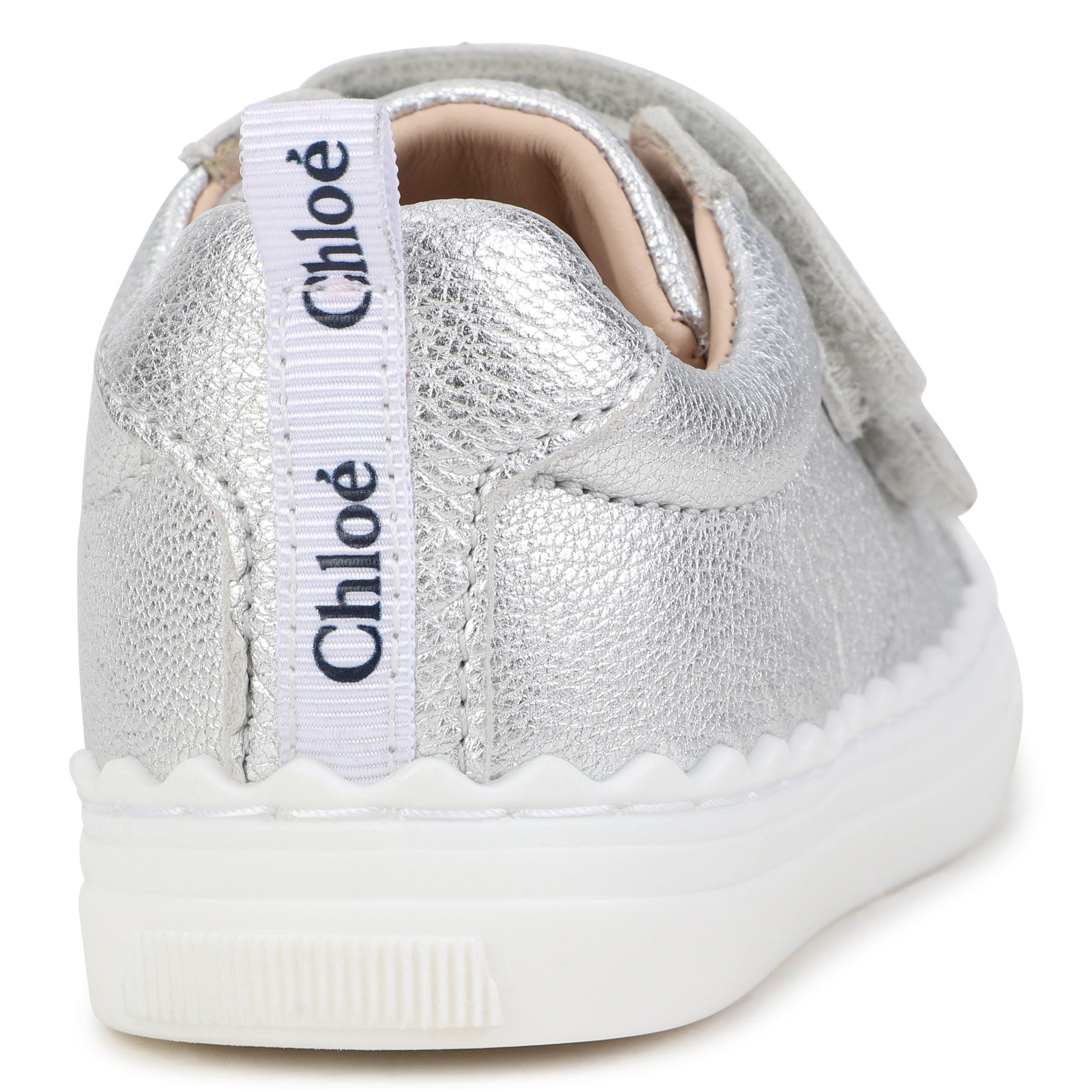 Chloé Lauren Scallop Leather Sneakers Chloe