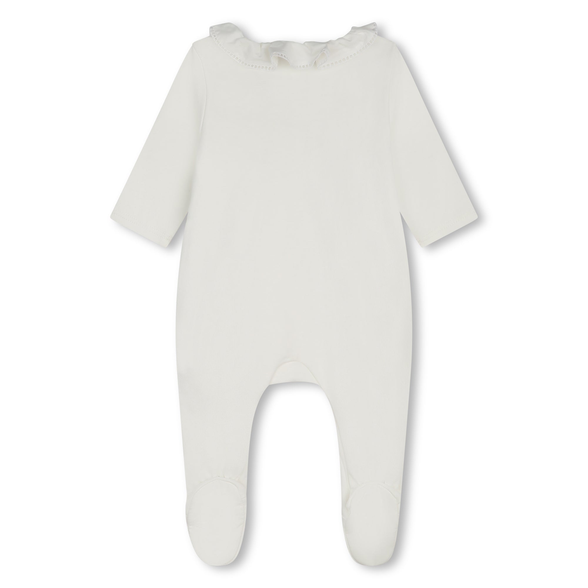 Organic Cotton Pyjamas and Bib Set with Golden Trims Chloe