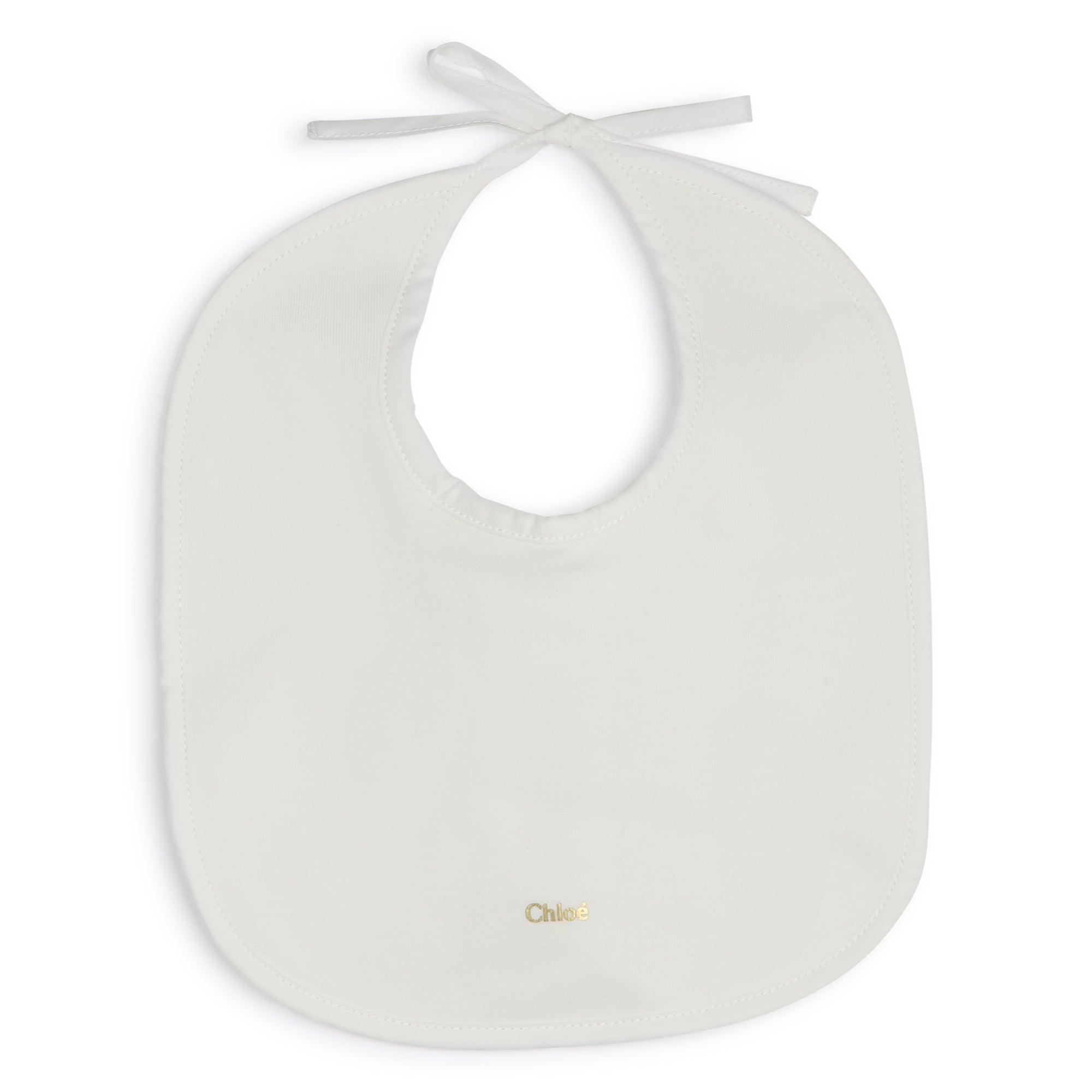 Organic Cotton Pyjamas and Bib Set with Golden Trims Chloe