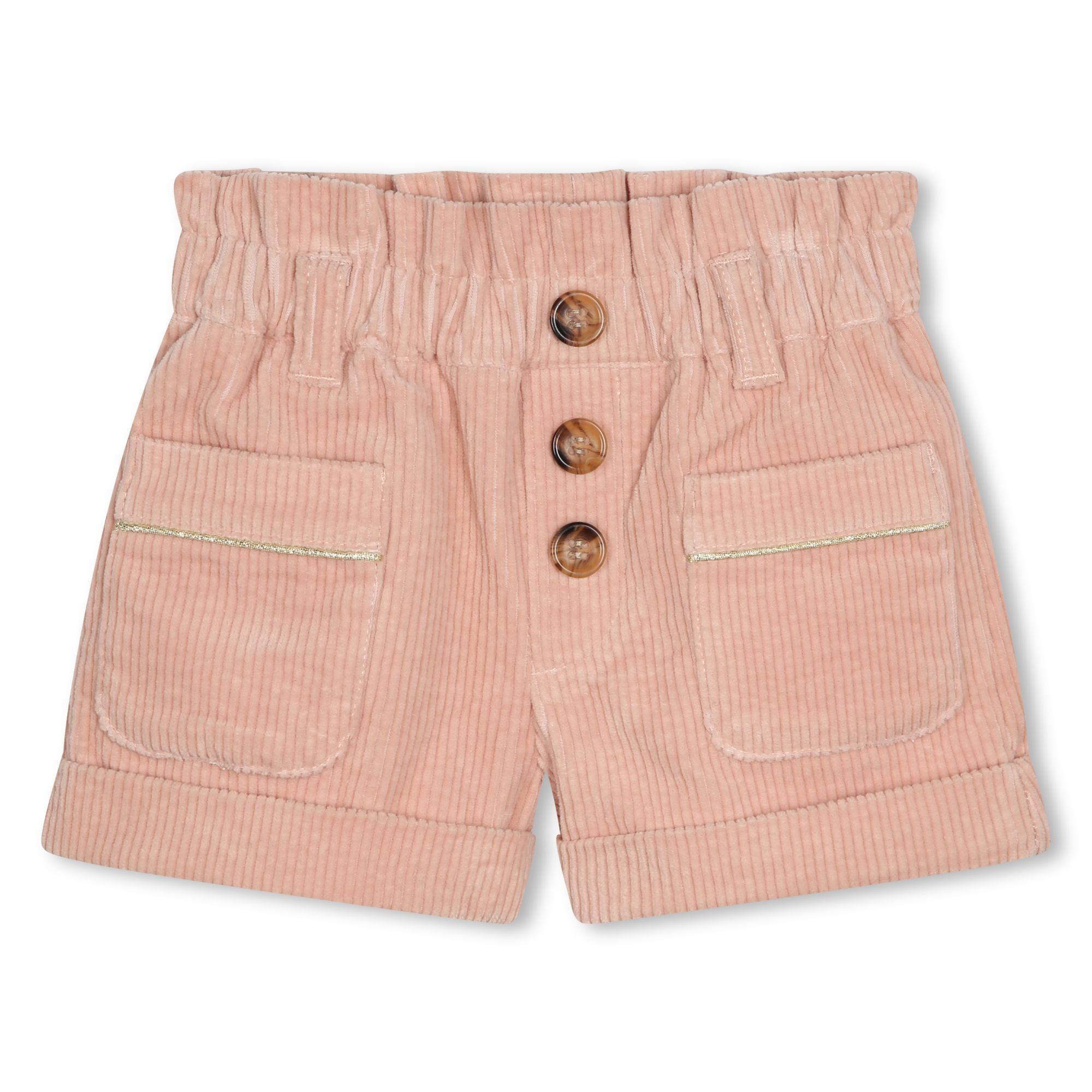 Pale Pink Velvet Embroidered Shorts Chloe