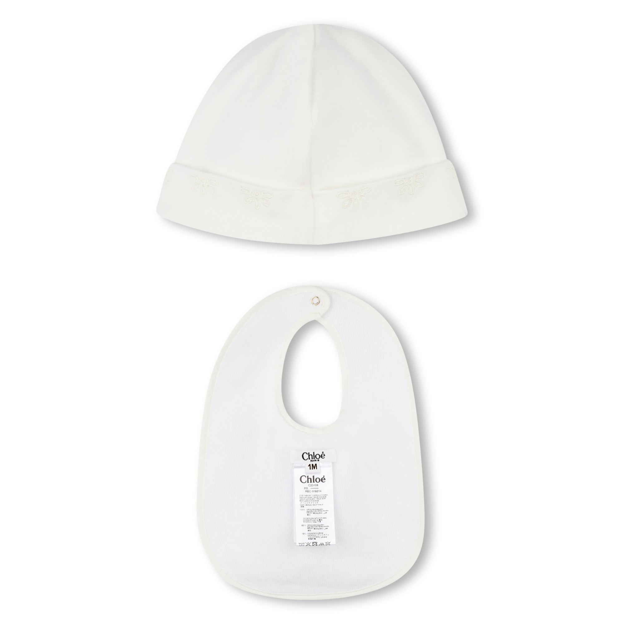 Newborn Gift Set with Pyjamas, Bib & Hat Chloe