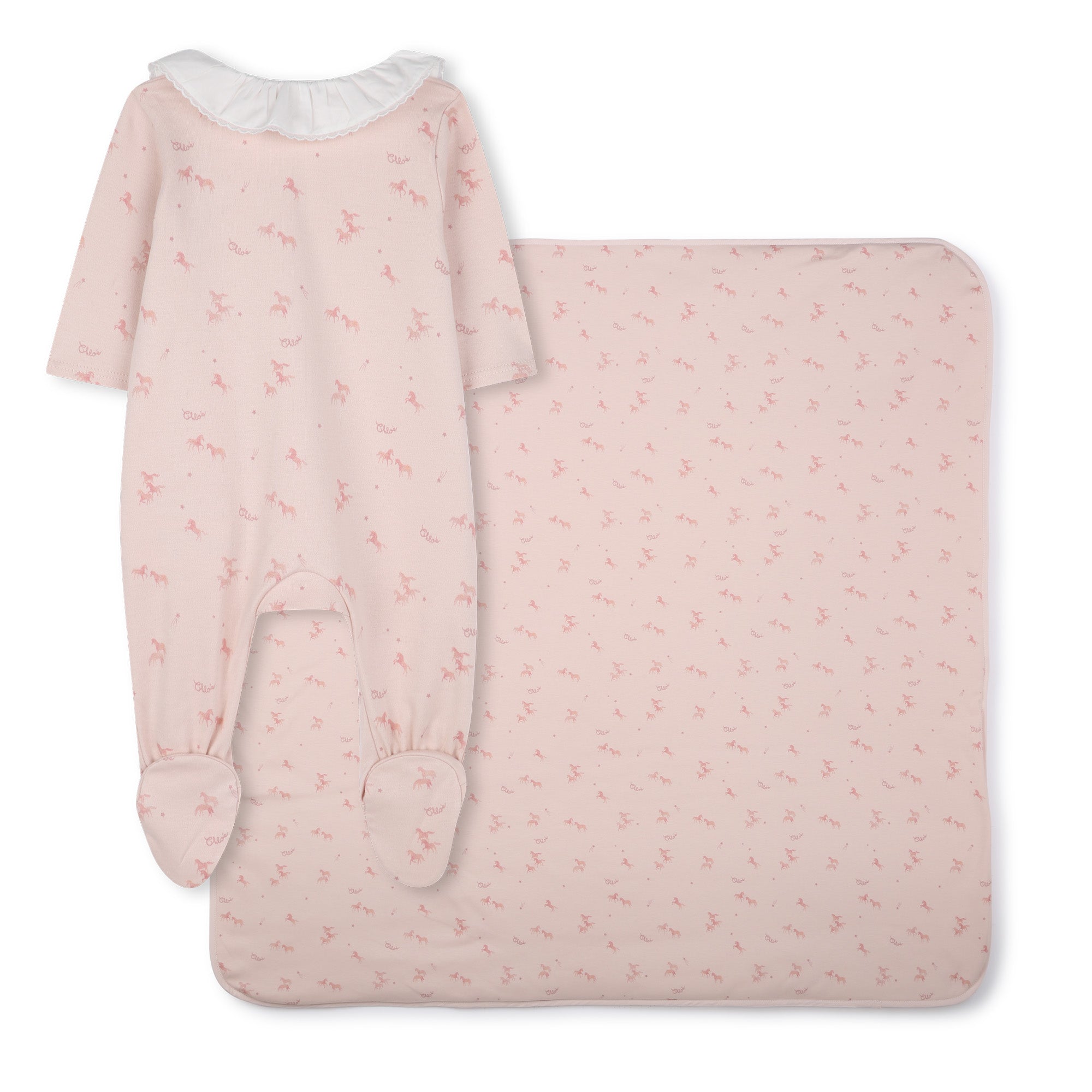 Baby Gift Set with Footed Sleepsuit and Blanket