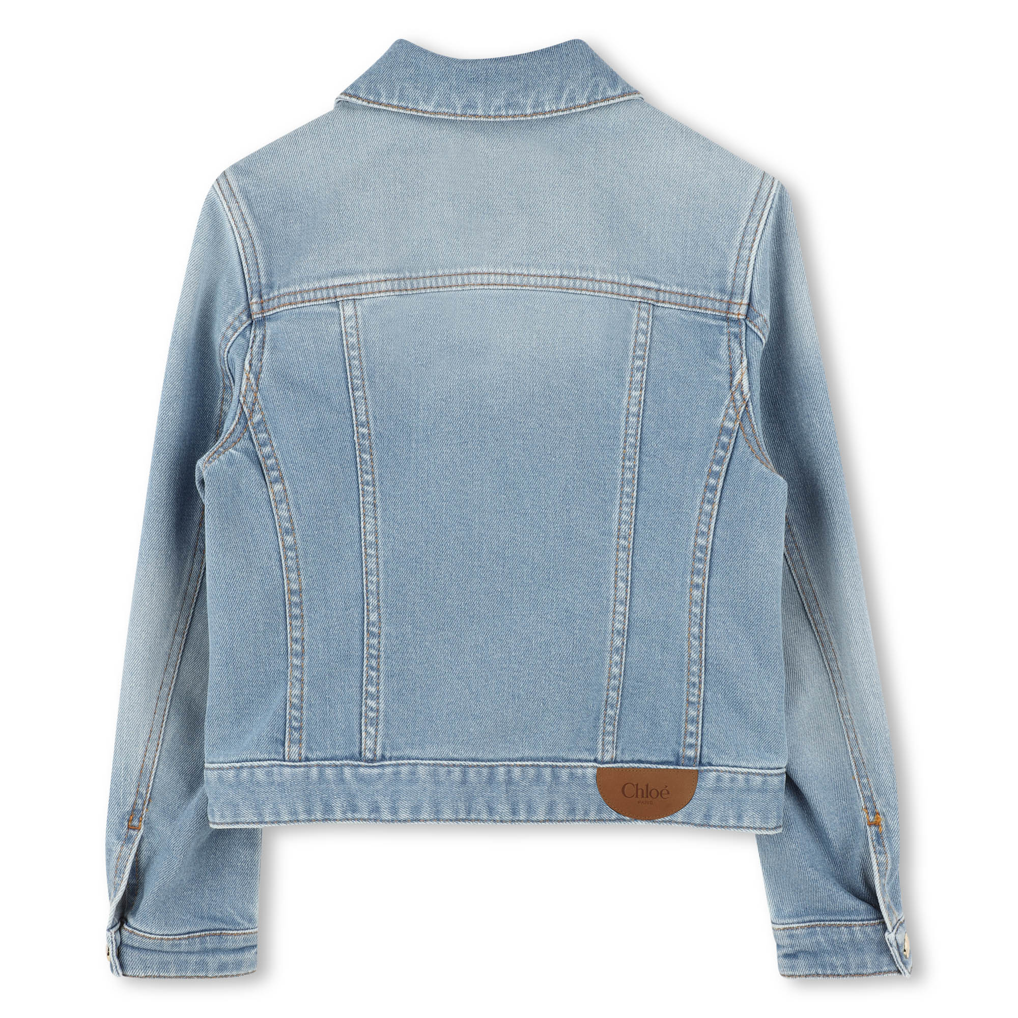 Baby Cotton Denim Jacket with Golden Trims