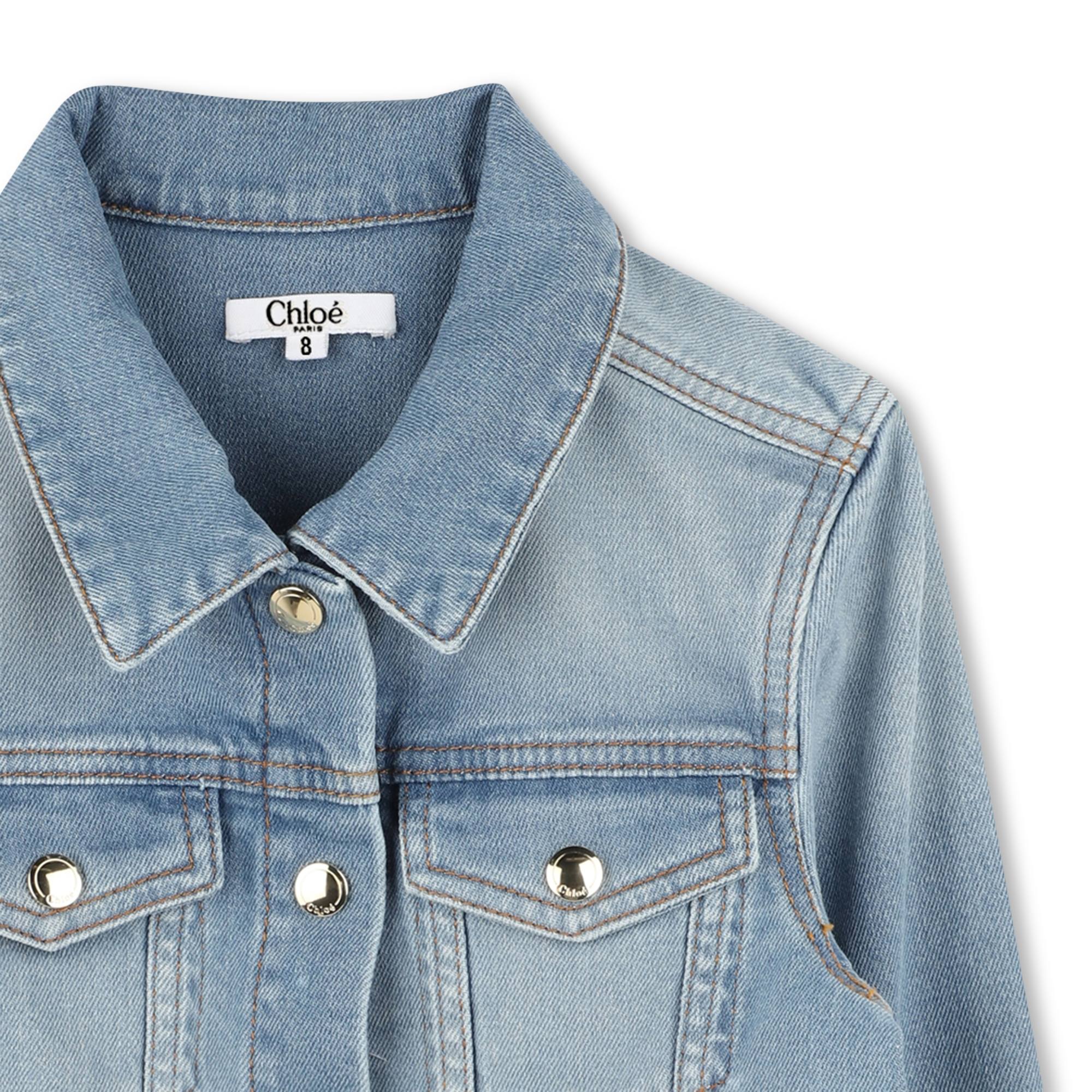 Baby Cotton Denim Jacket with Golden Trims