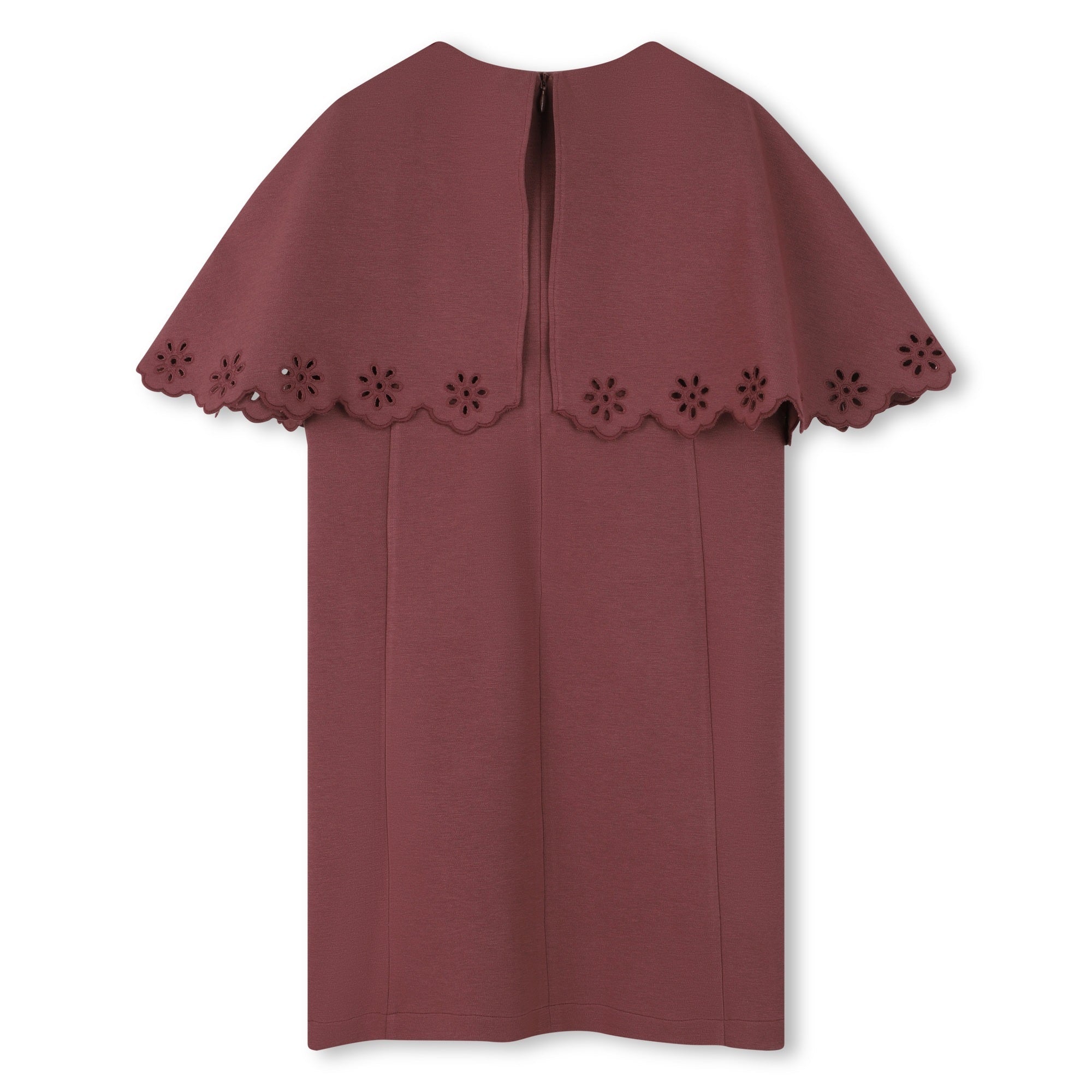 Milano Dress with Embroidered Cape and Gold Logo Plate Chloe
