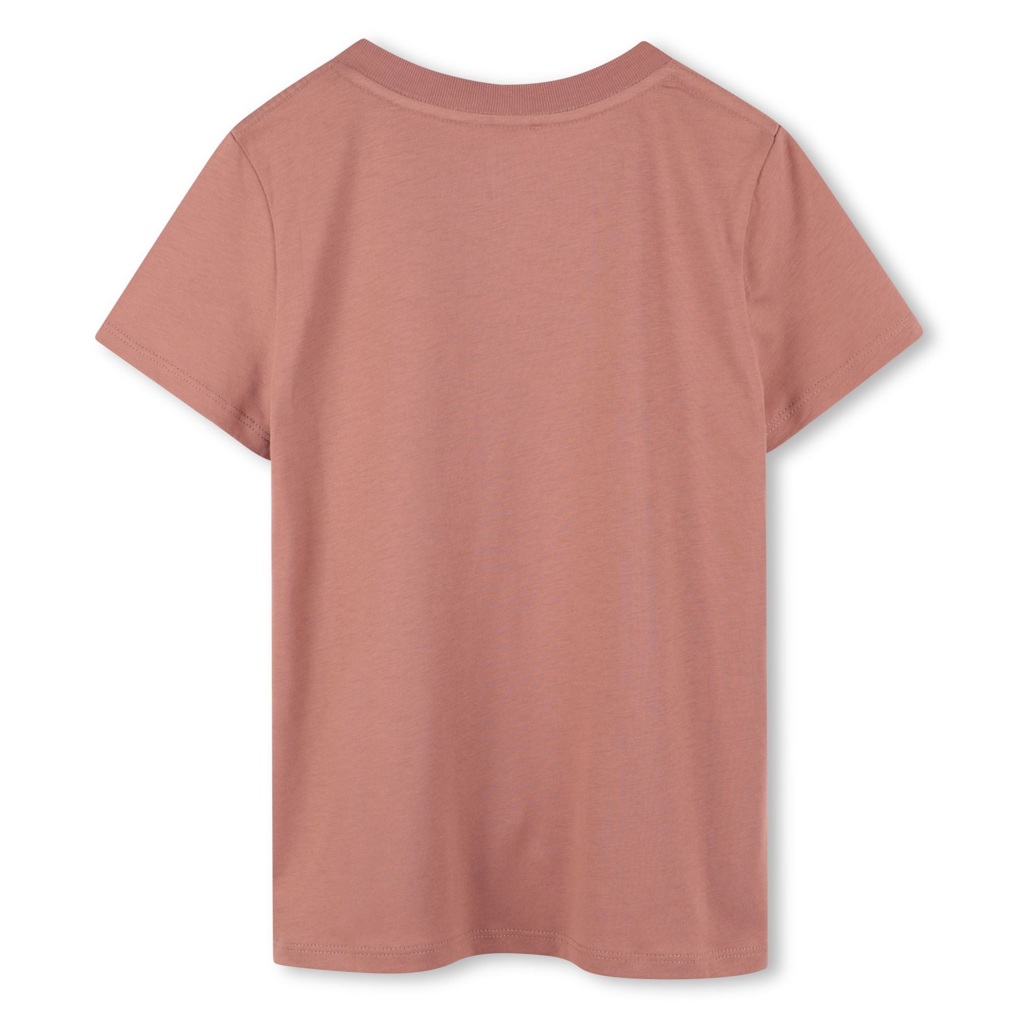 Organic Cotton Short Sleeve T-Shirt with Velvet-Effect Embroidered Logo Chloe